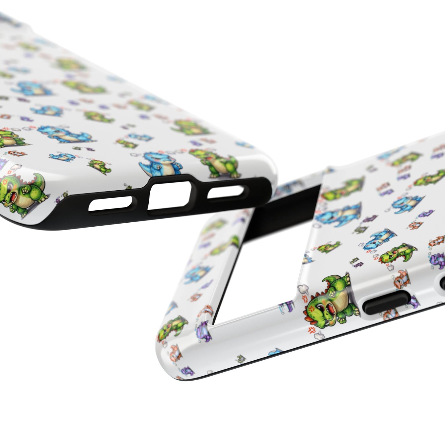 Cute Dino Pattern Phone Case — Playful Cartoon Dinosaur Tough Phone Cover