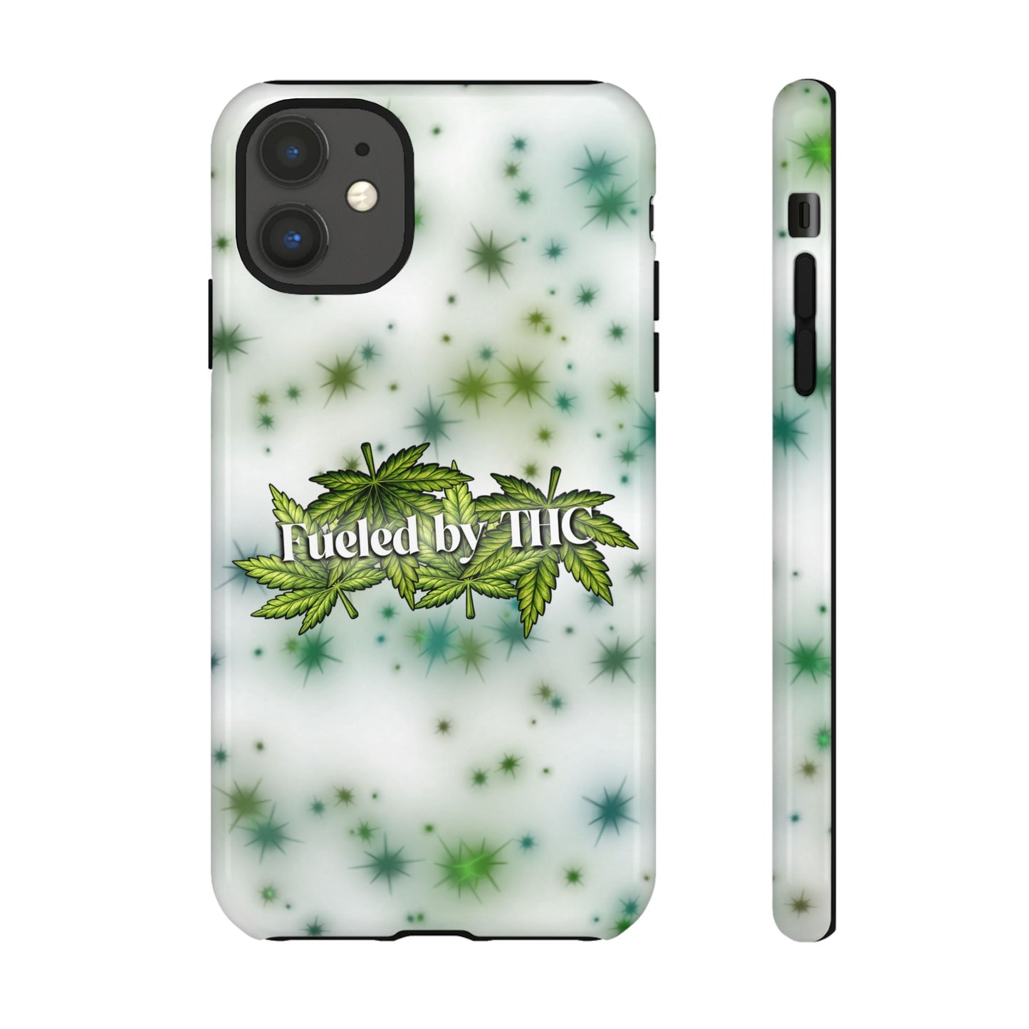 Phone Case — “Fueled by THC” Green Leaf Design