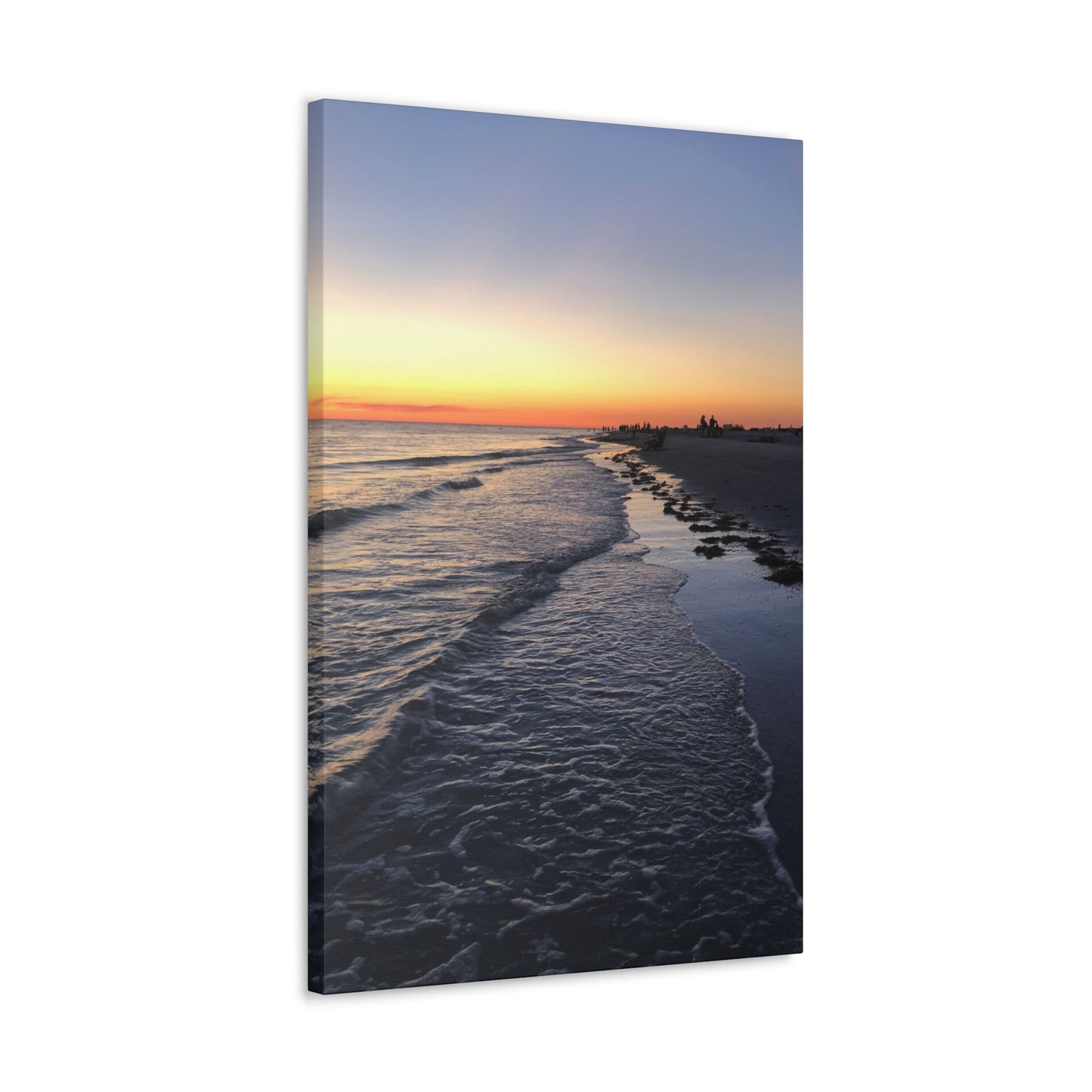 Sunset Beach Canvas Print — Coastal Wall Art for Living Room & Bedroom