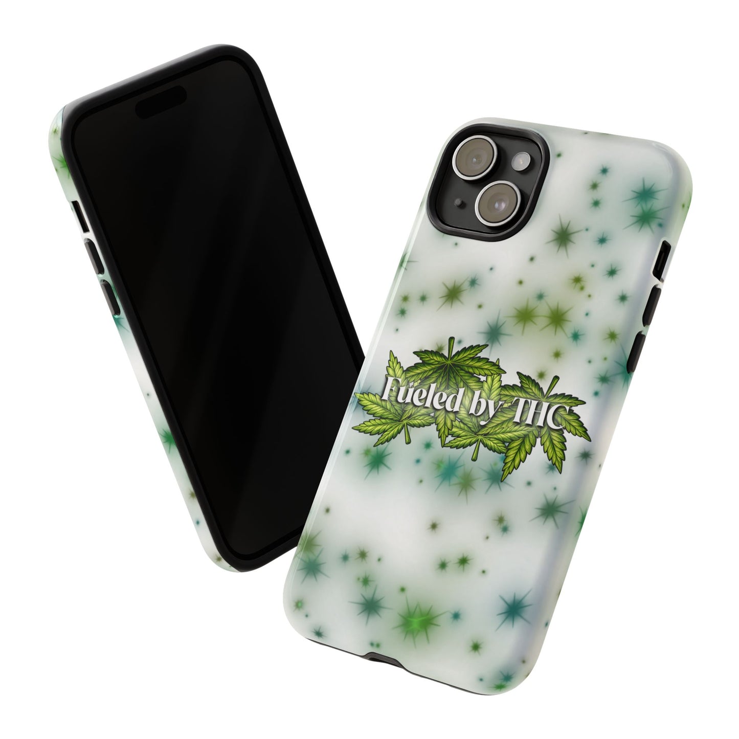 Phone Case — “Fueled by THC” Green Leaf Design
