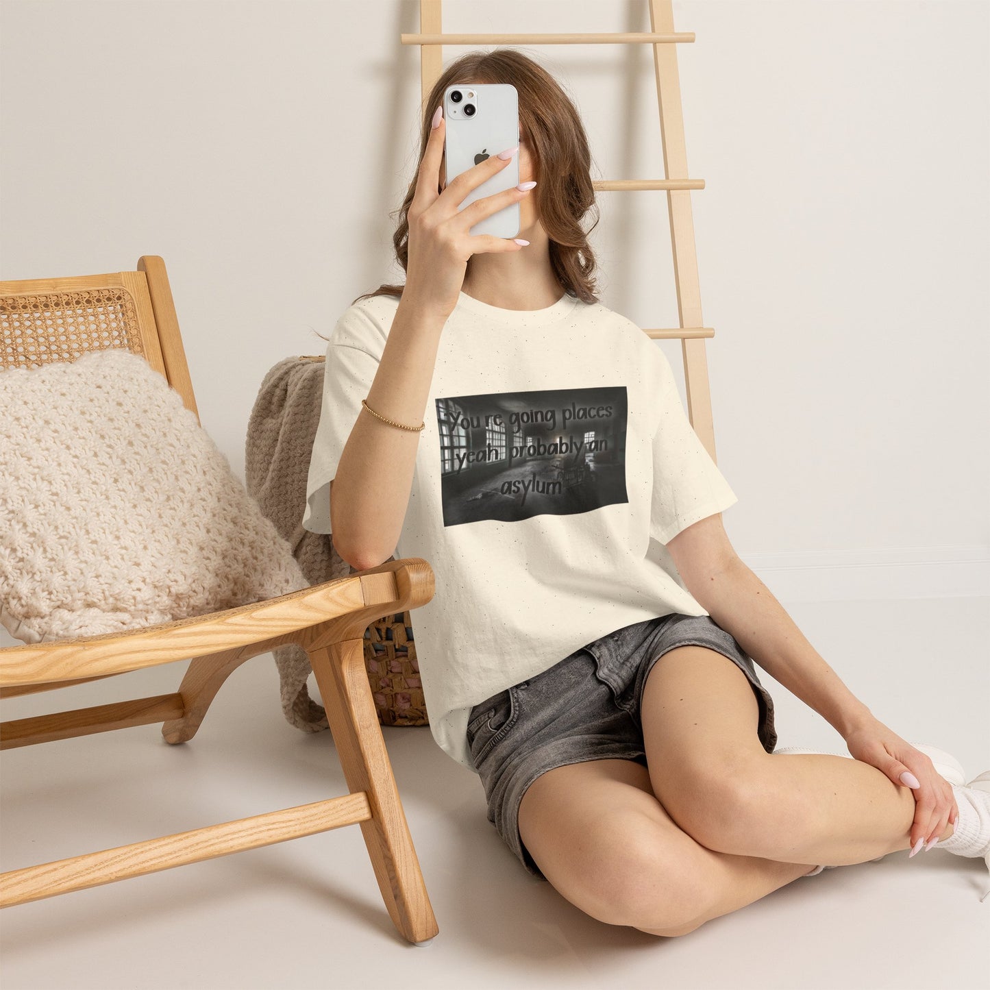 Dark Asylum Photo Tee — "You're Going Places, Yeah Probably the Asylum"