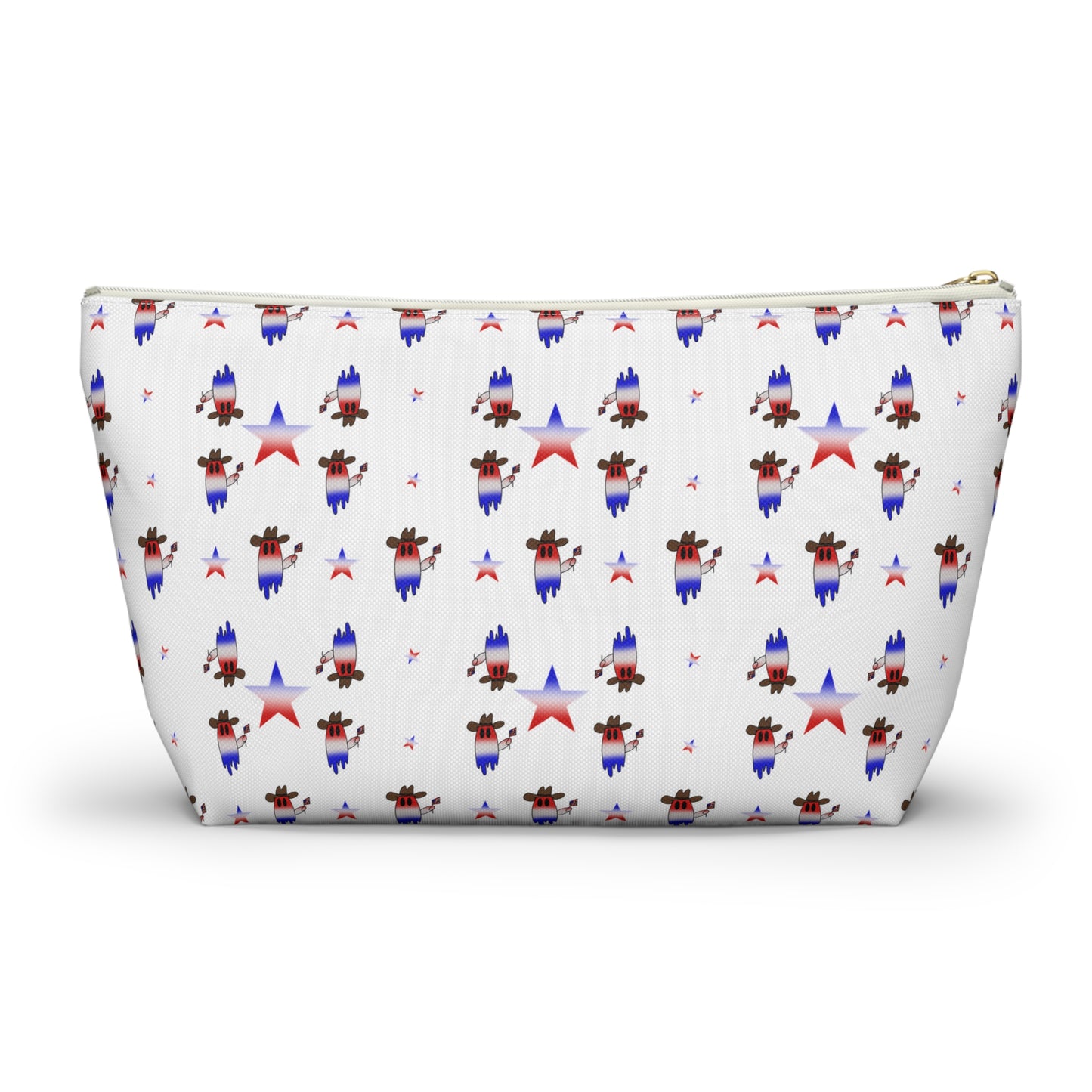 Patriotic Ghost Accessory Pouch — T‑Bottom Makeup & Travel Bag