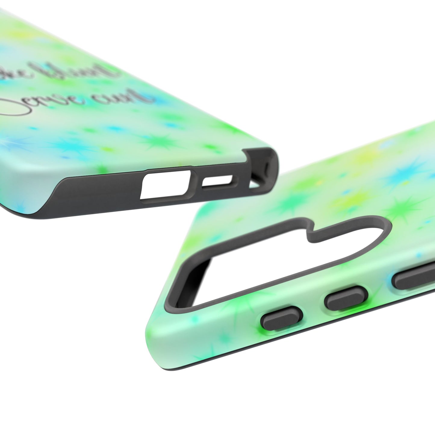 Phone Case — "Smoke blunt Serve cunt" Green Starburst Protective Case