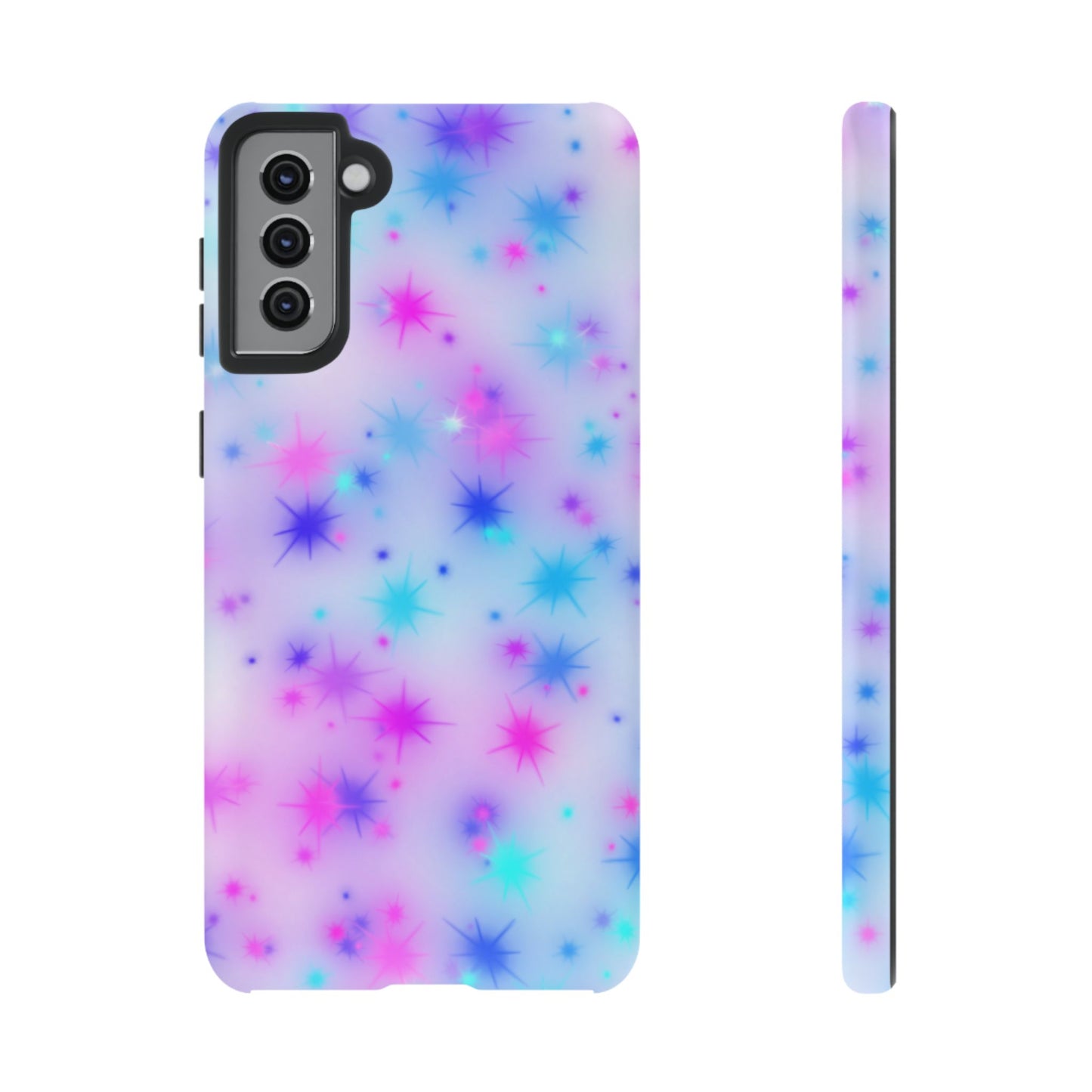 Galaxy Sparkle Tough Phone Case - Pastel Starburst Protective Cover