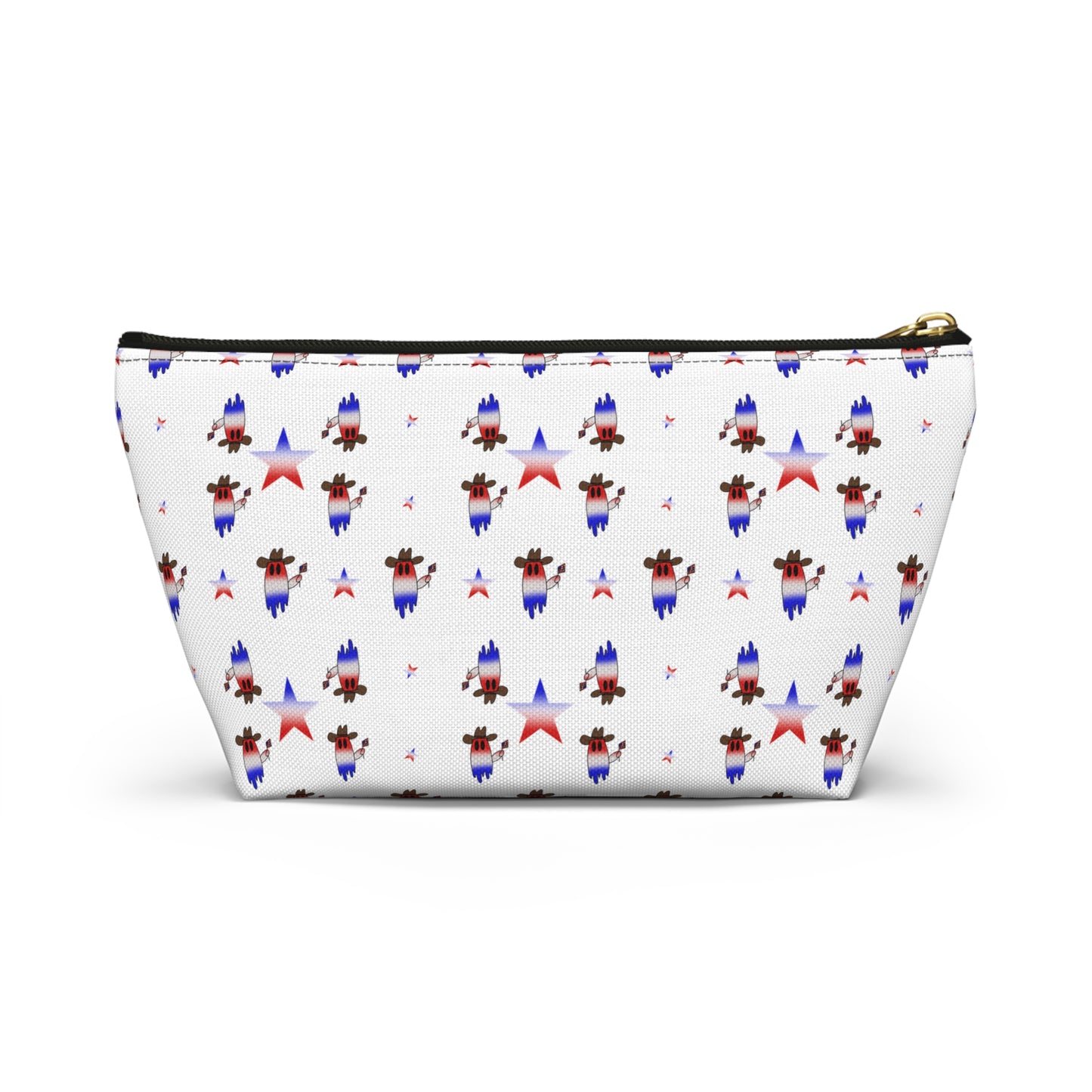Patriotic Ghost Accessory Pouch — T‑Bottom Makeup & Travel Bag