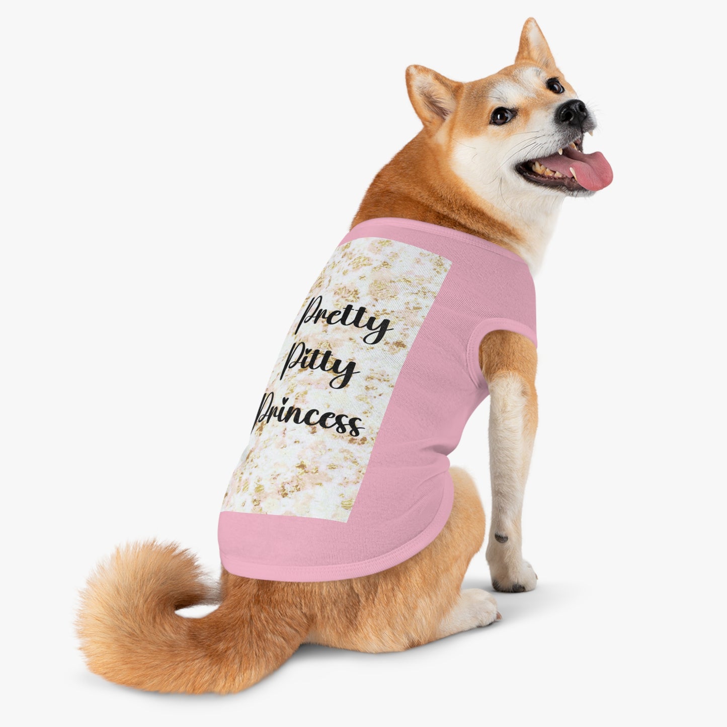 Pet Tank Top — "Pretty Pitty Princess" Cute Sparkle Dog Tank for Small Pits & Pitbull Lovers