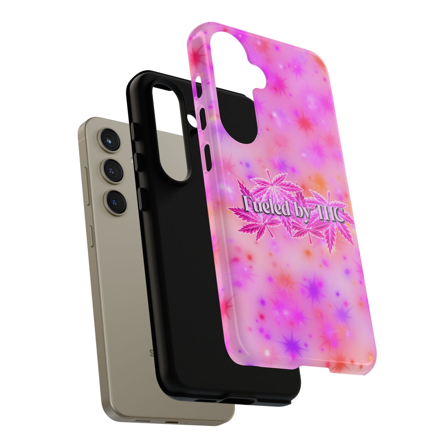 Tough Case — "Fueled by THC" Pink Tie-Dye Phone Cover