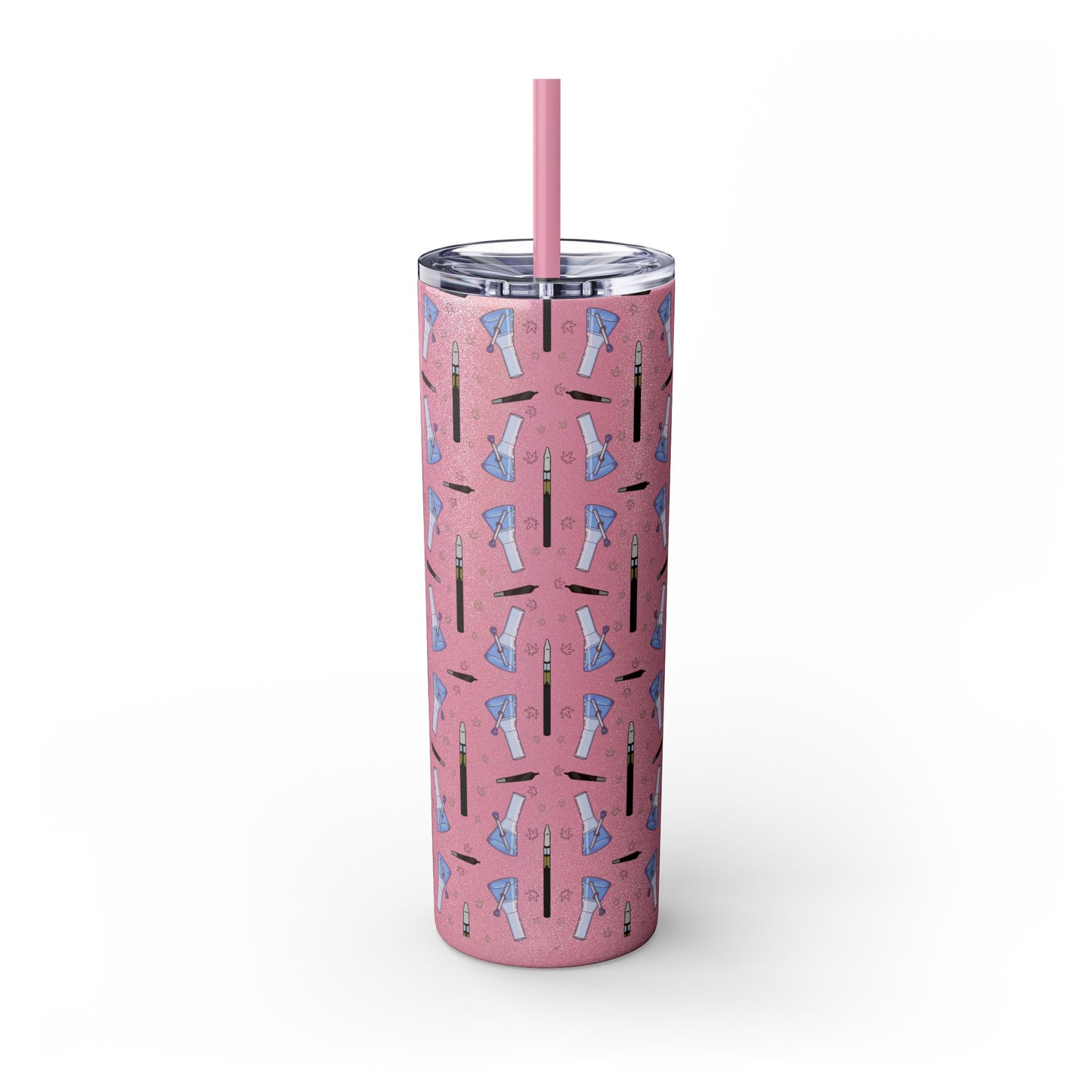 20oz Skinny Tumbler – Bongs & Penjamin Pattern | Travel Straw Cup for Stylists