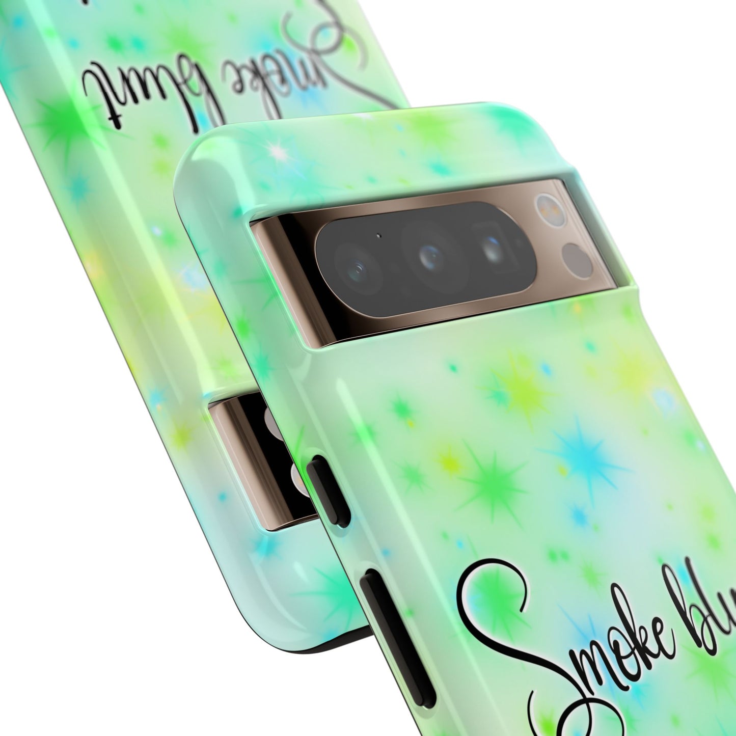 Phone Case — "Smoke blunt Serve cunt" Green Starburst Protective Case