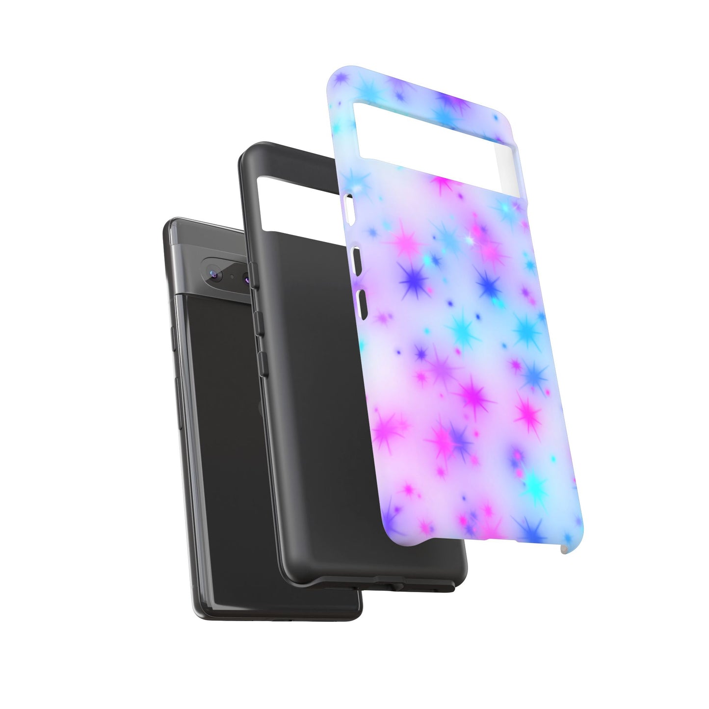 Galaxy Sparkle Tough Phone Case - Pastel Starburst Protective Cover