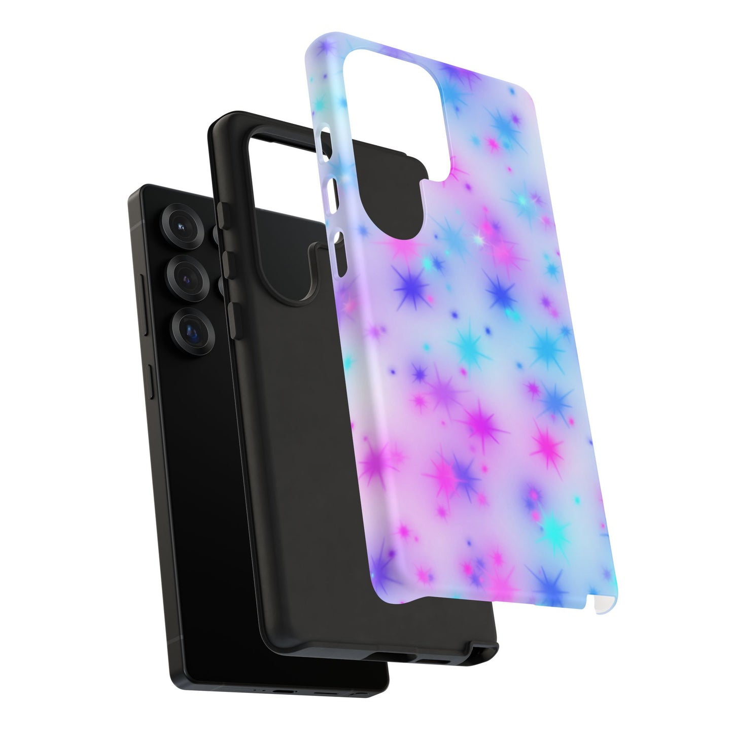 Galaxy Sparkle Tough Phone Case - Pastel Starburst Protective Cover