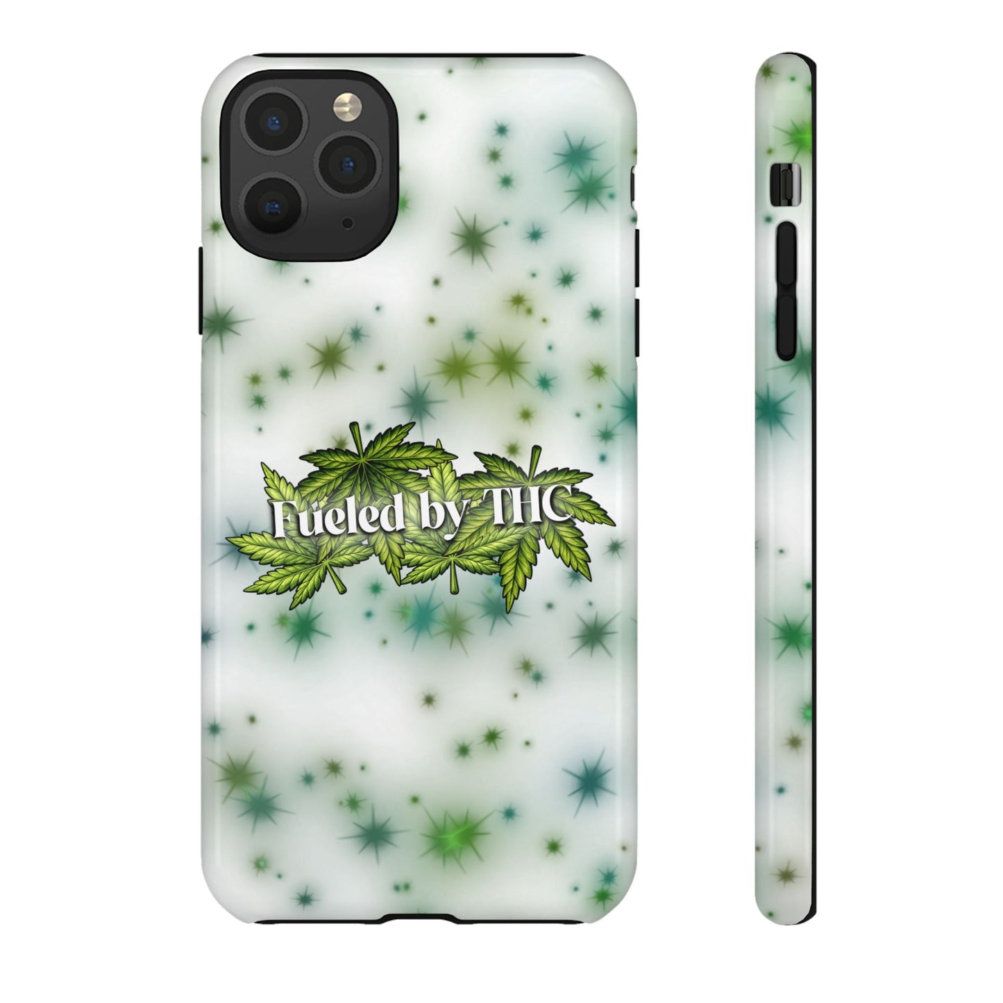 Phone Case — “Fueled by THC” Green Leaf Design