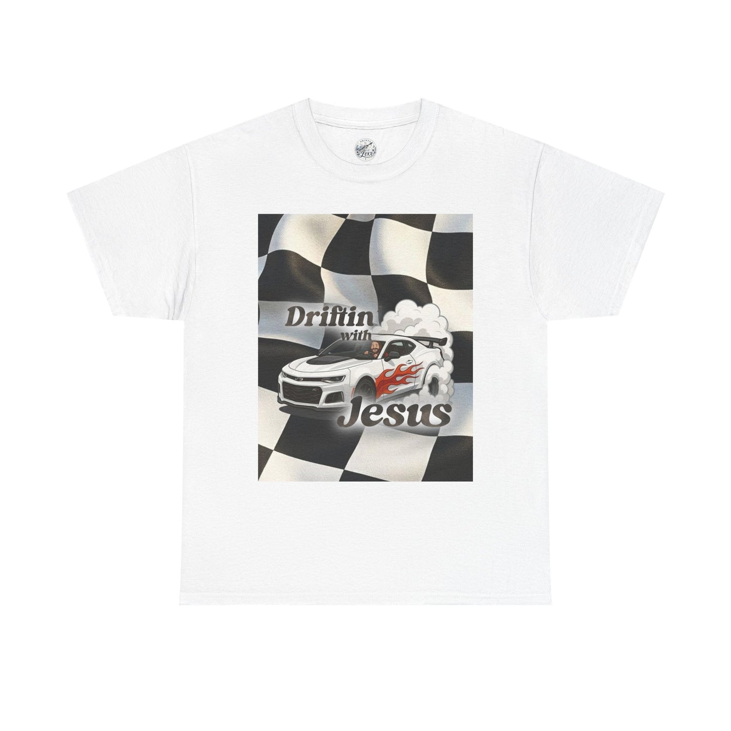 Driftin' with Jesus Tee — Christian Racing Graphic T-Shirt