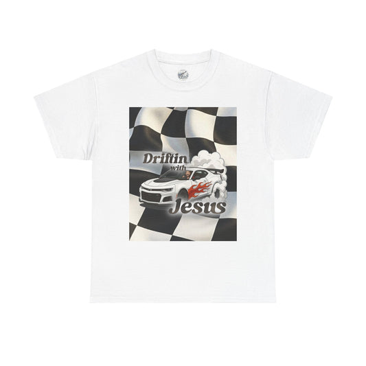 Driftin' with Jesus Tee — Christian Racing Graphic T-Shirt