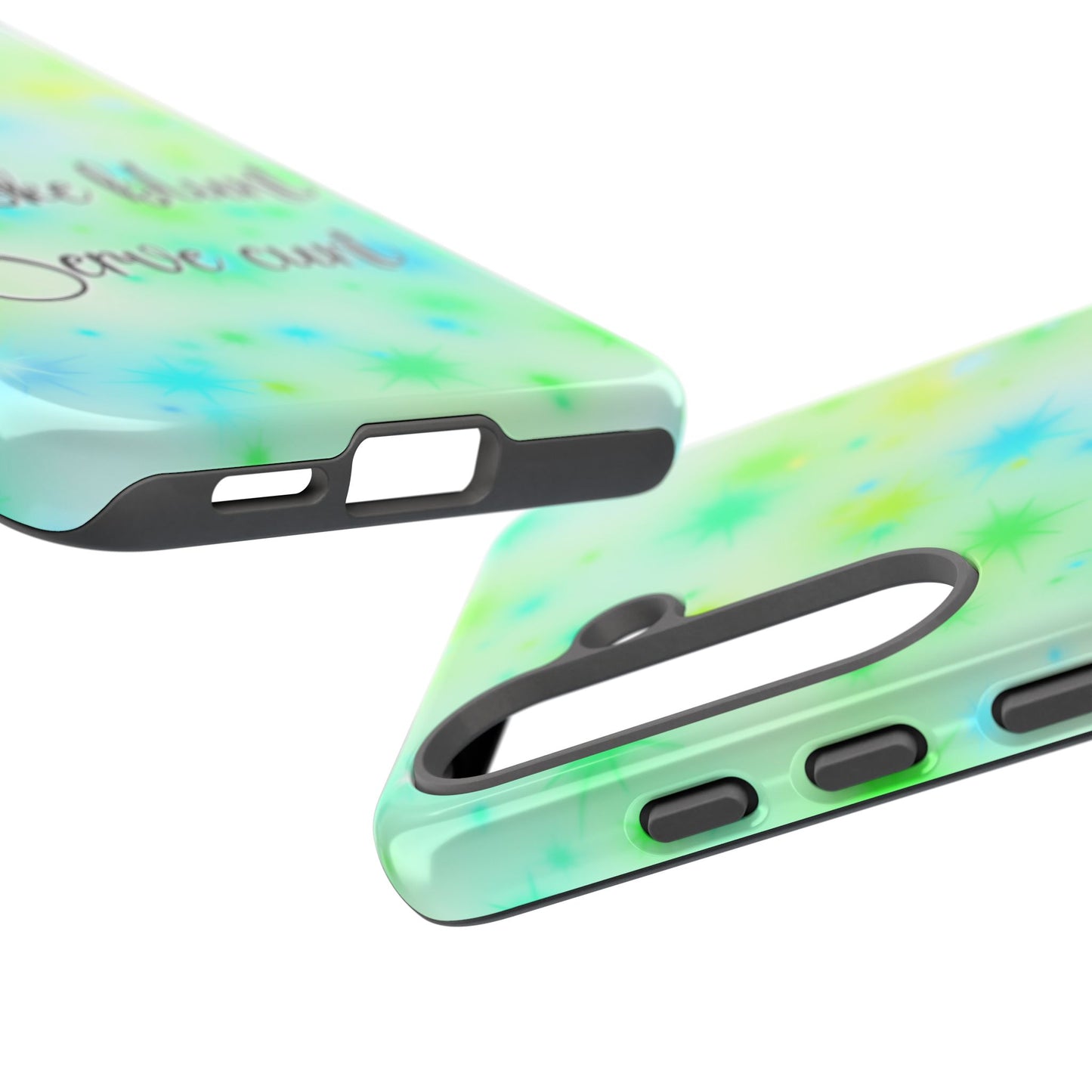 Phone Case — "Smoke blunt Serve cunt" Green Starburst Protective Case