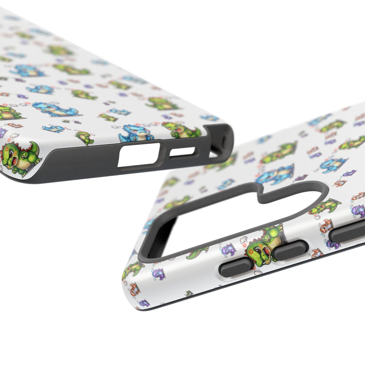 Cute Dino Pattern Phone Case — Playful Cartoon Dinosaur Tough Phone Cover