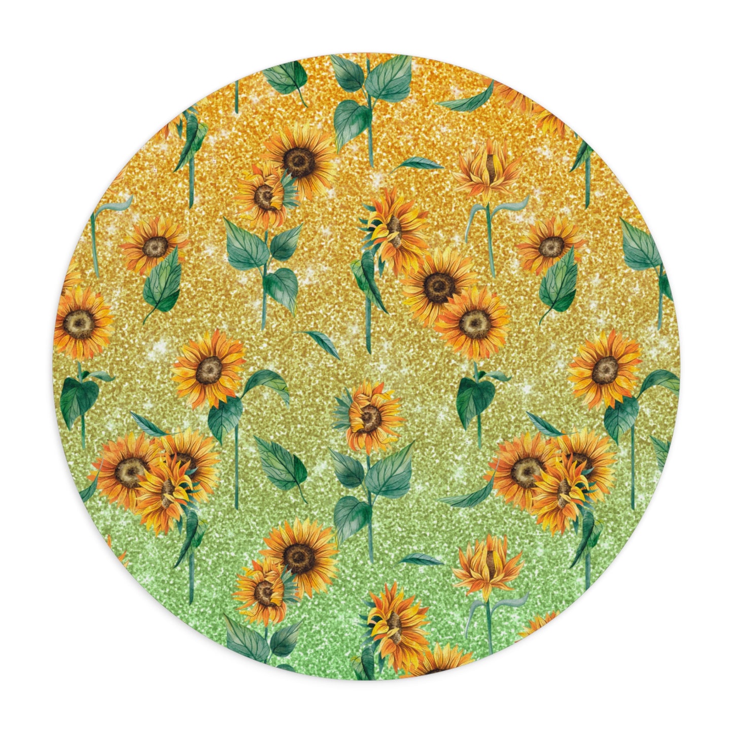 Sunflower Pattern Mouse Pad — Bright Floral Desk Mousepad