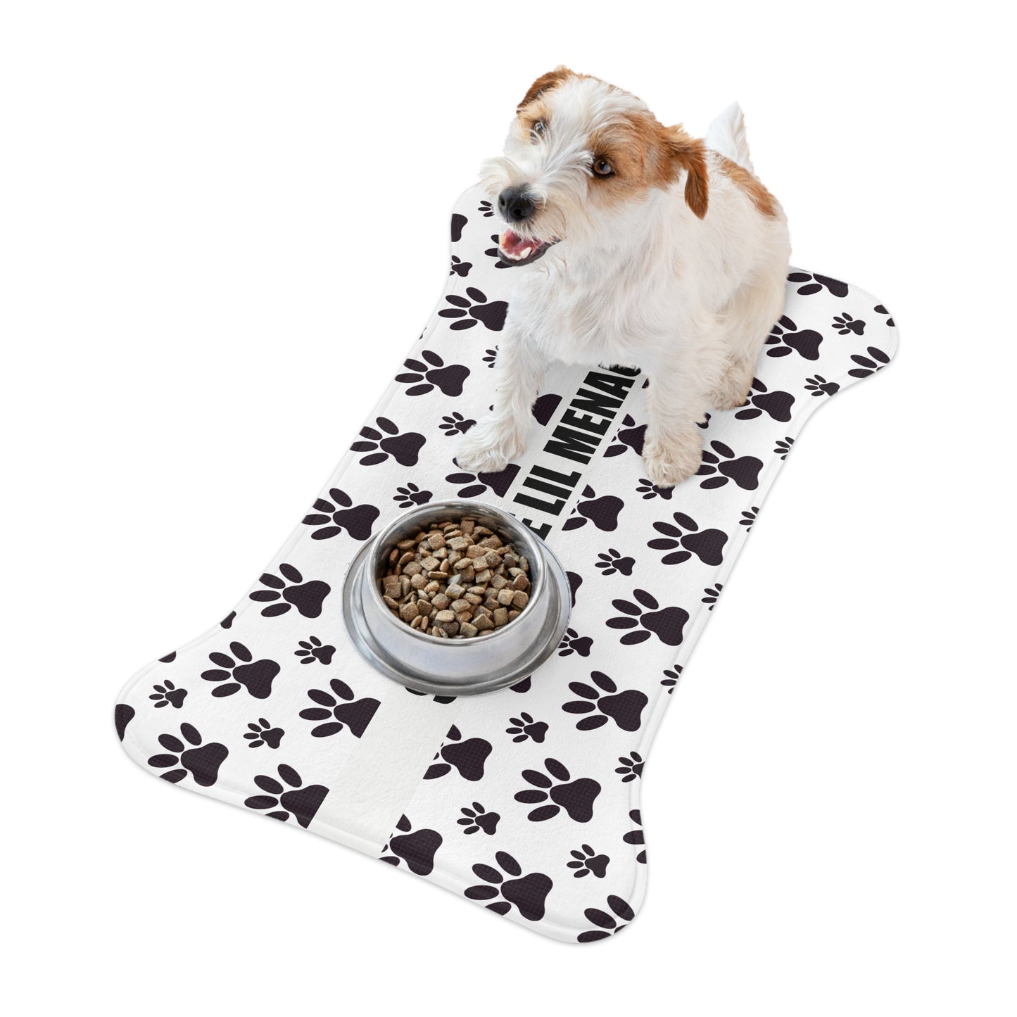 Sensitive Lil Menace Pet Feeding Mat — Paw Print Non-Slip Dog & Cat Placemat