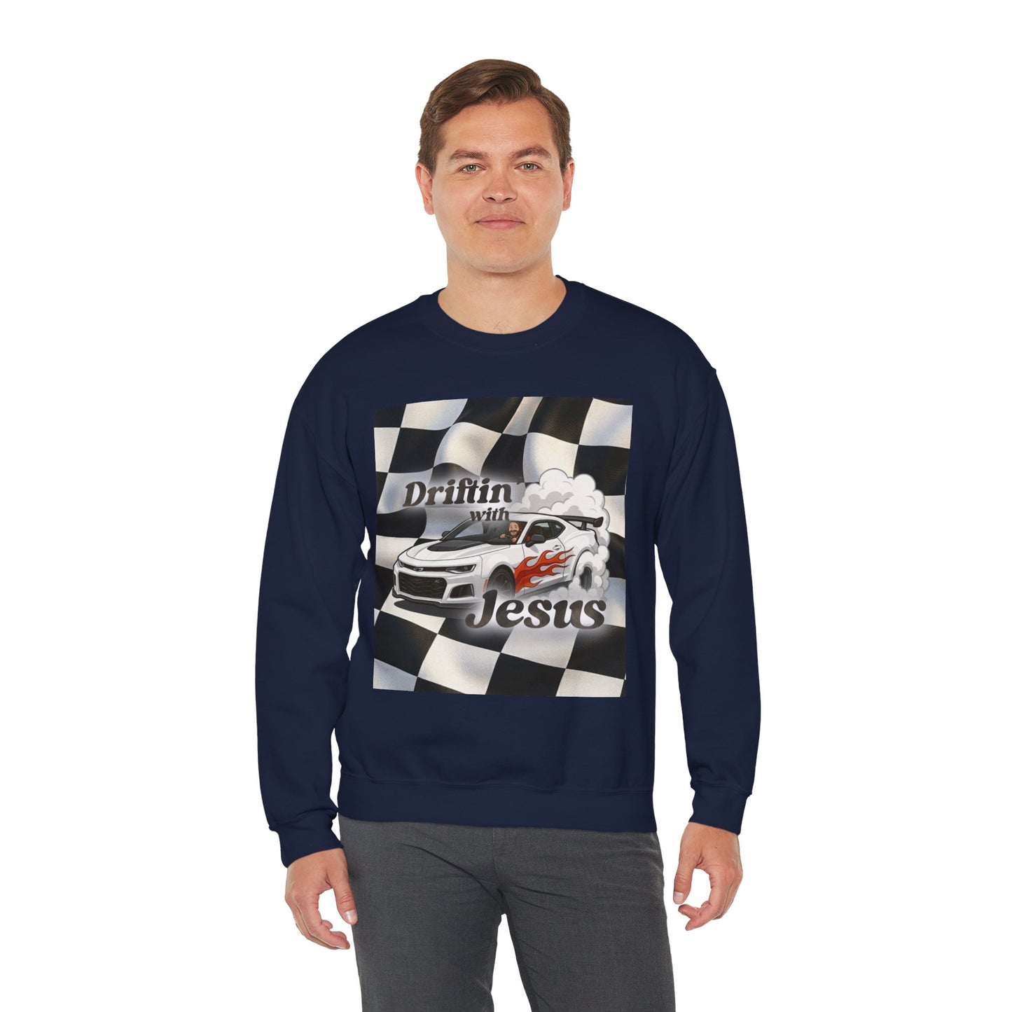 Drifting with Jesus Unisex Heavy Blend™ Crewneck Sweatshirt