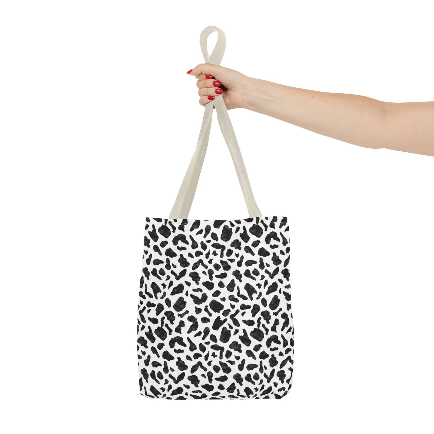 Cow Print Tote Bag – Black & White AOP Canvas Tote