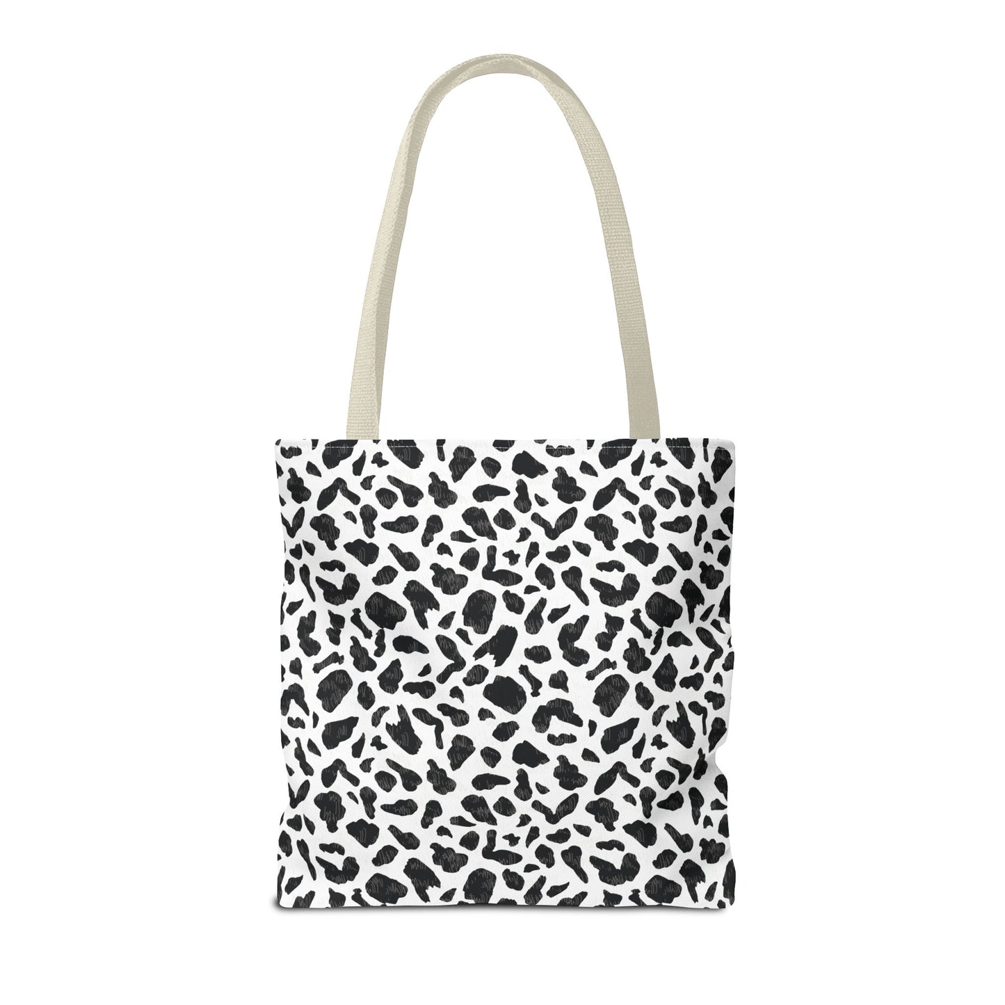 Cow Print Tote Bag – Black & White AOP Canvas Tote