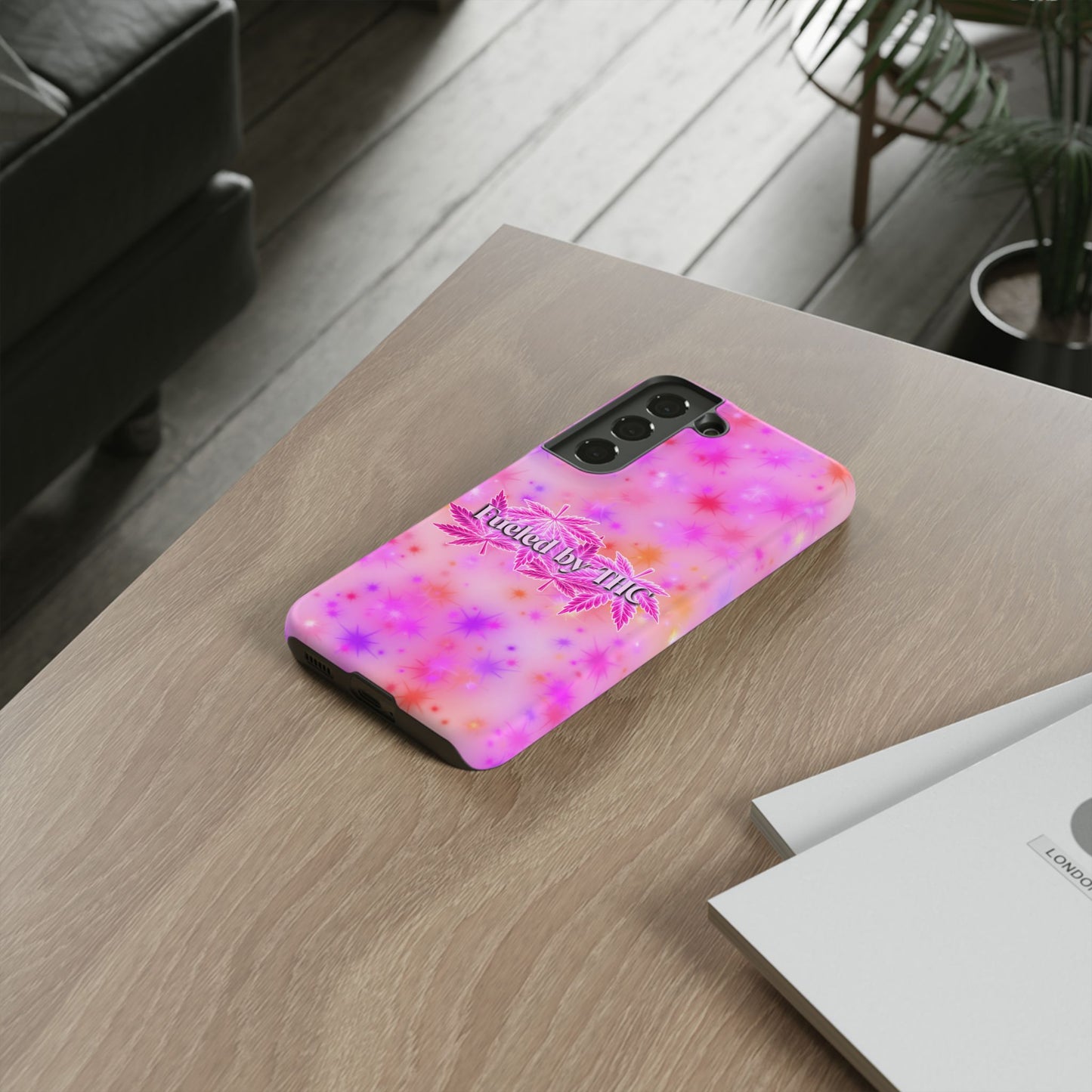 Tough Case — "Fueled by THC" Pink Tie-Dye Phone Cover