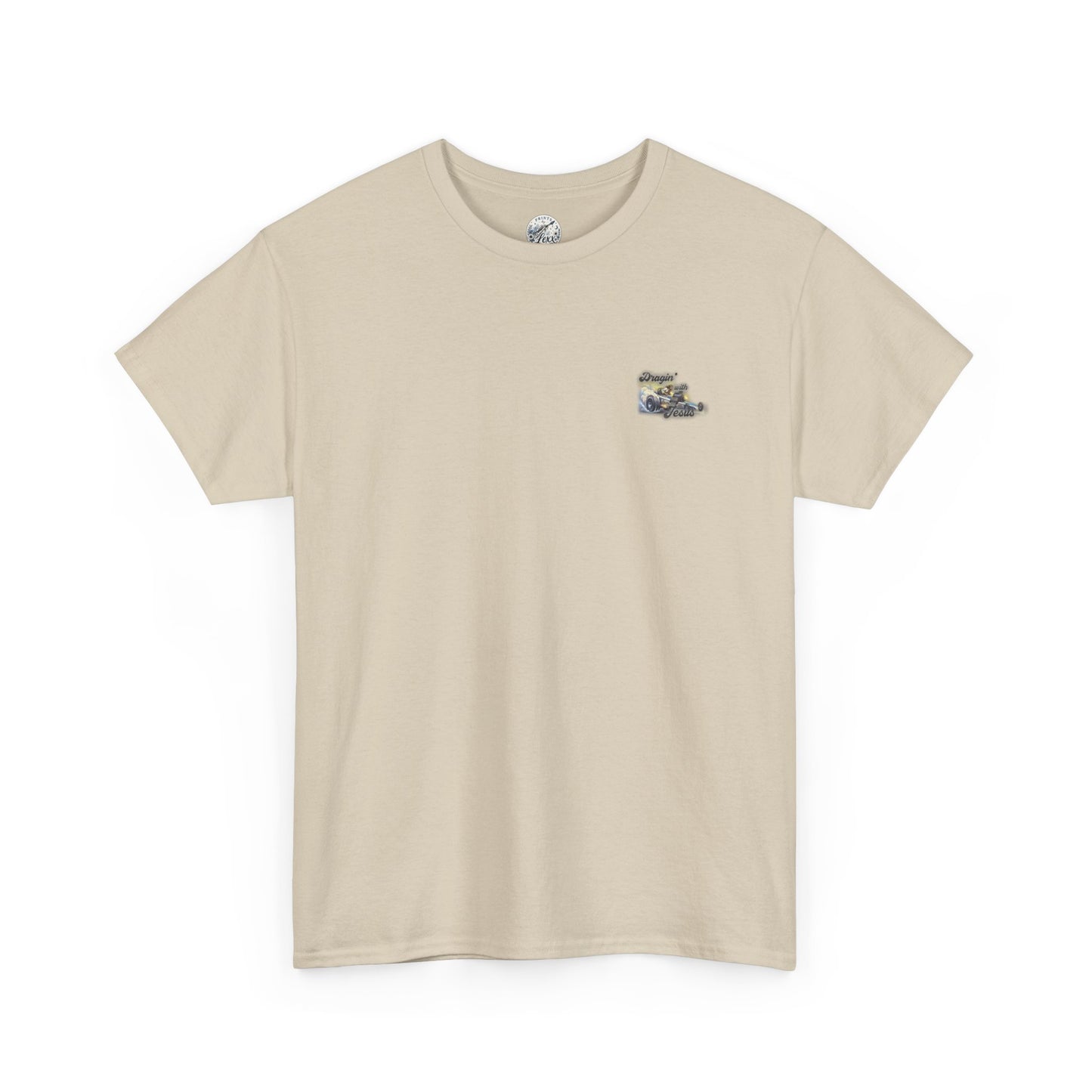 T-Shirt — "Dragin' With Jesus" Classic Car Faith Tee