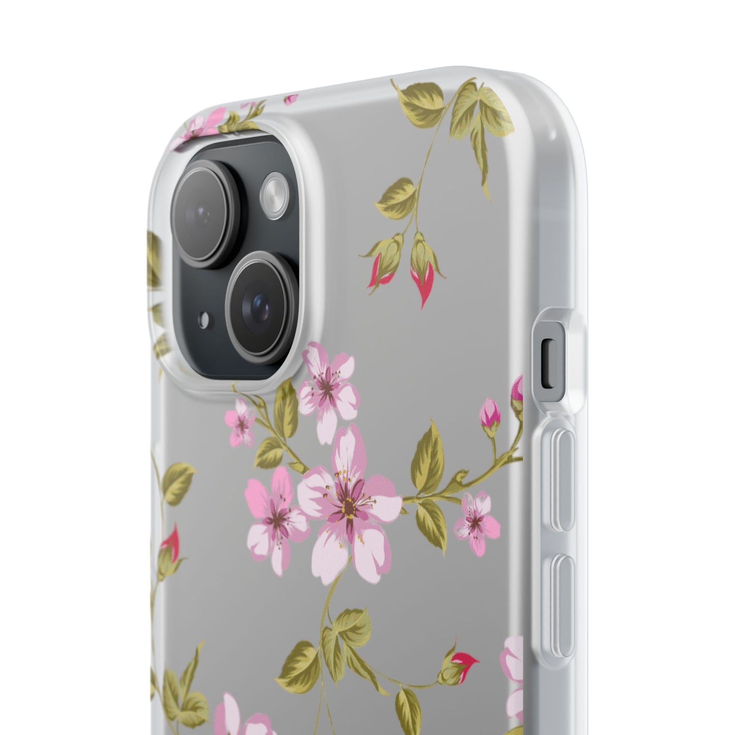 Floral Pink Blossom Flexi Case — Slim Protective Phone Case with Watercolor Cherry Blossom Design