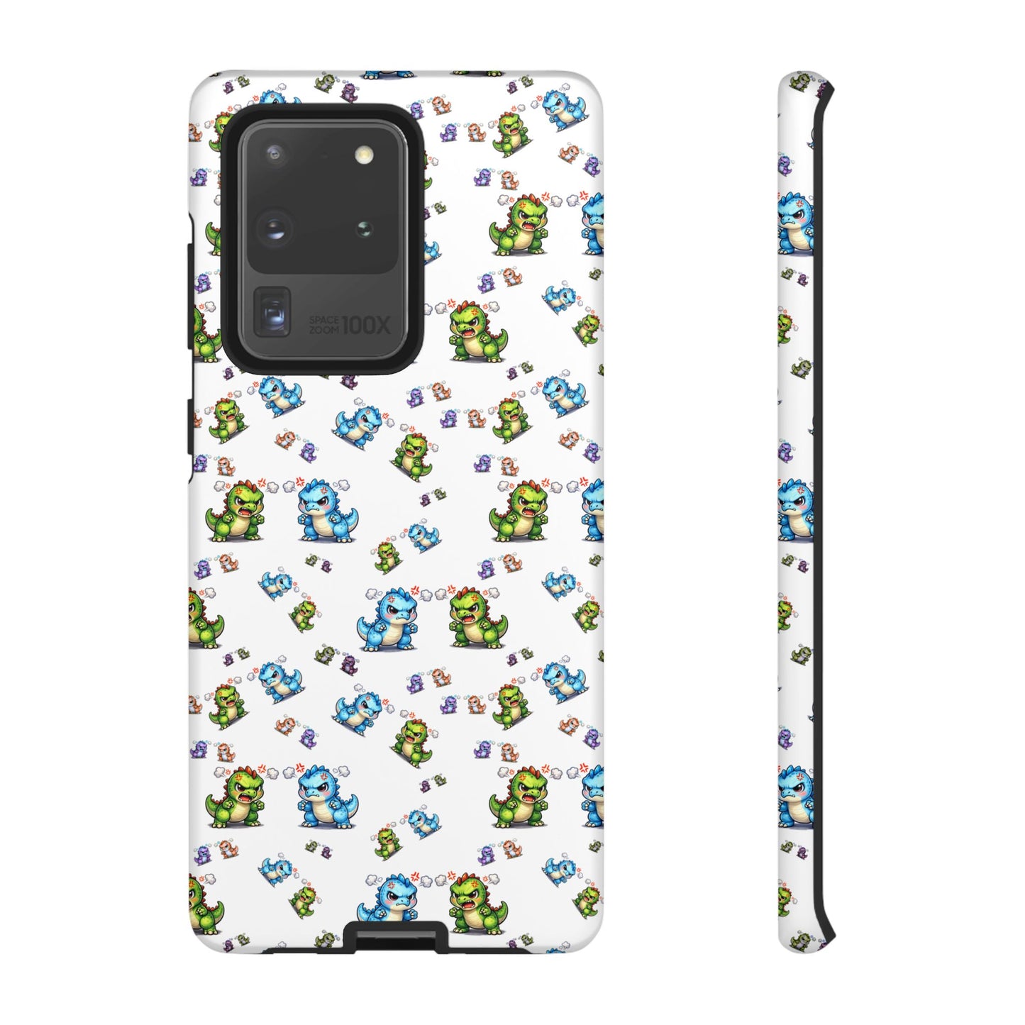 Cute Dino Pattern Phone Case — Playful Cartoon Dinosaur Tough Phone Cover
