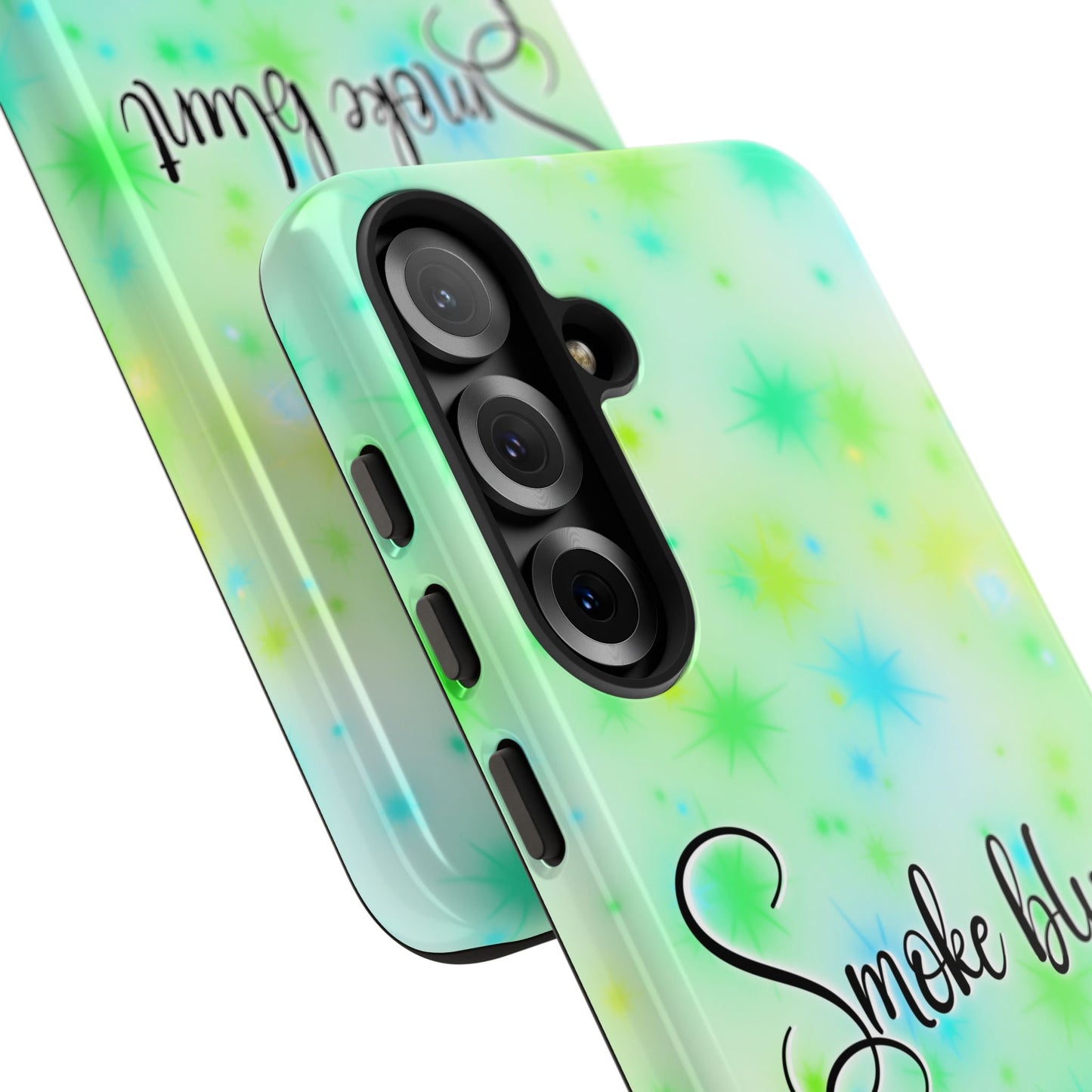 Phone Case — "Smoke blunt Serve cunt" Green Starburst Protective Case
