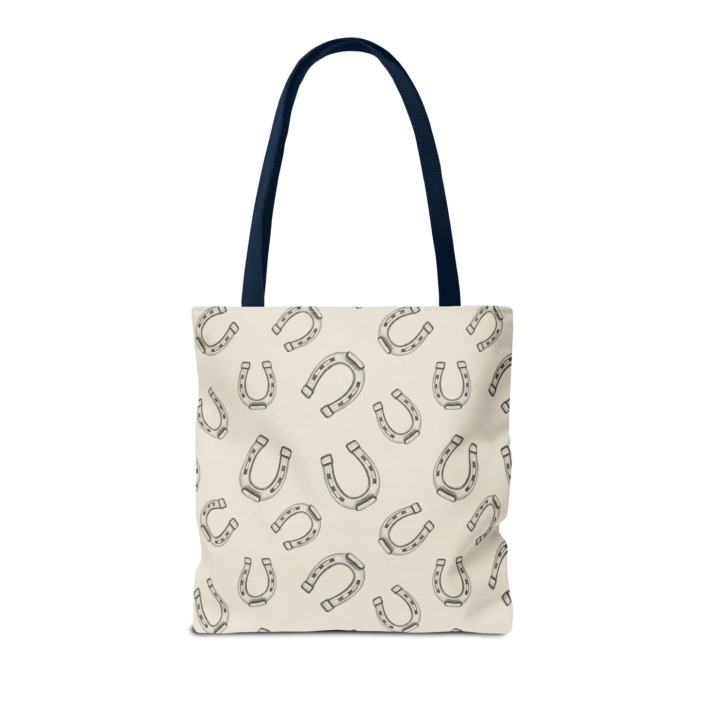 Horseshoe Pattern Tote Bag – Lucky Neutral Printed Canvas Tote