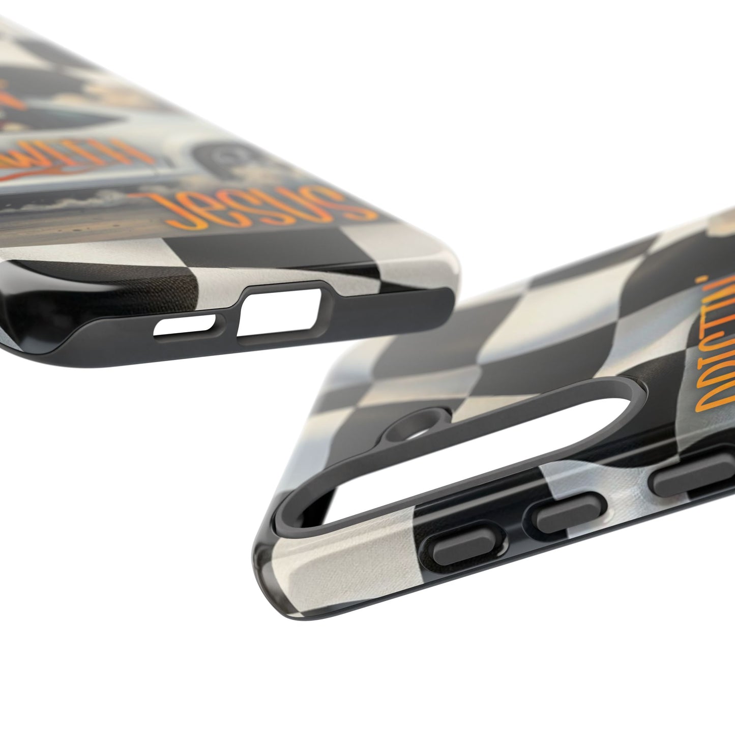 Phone Case — "Driftin' With Jesus" Racing Crosscheck Design - Samsung/ Google phones
