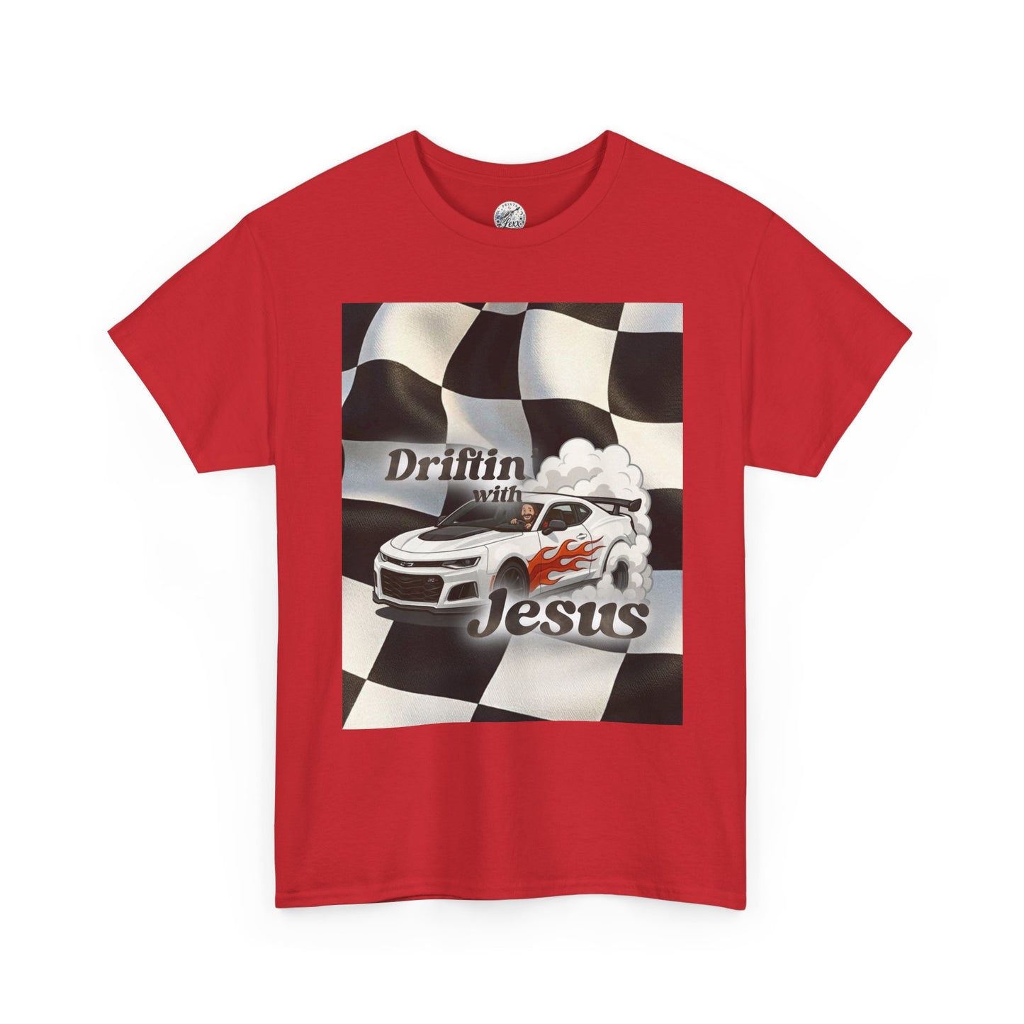 Driftin' with Jesus Tee — Christian Racing Graphic T-Shirt