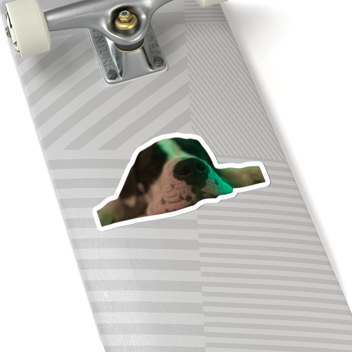 Sleepy Dog Kiss-Cut Sticker — Cute Resting Puppy Laptop Decal