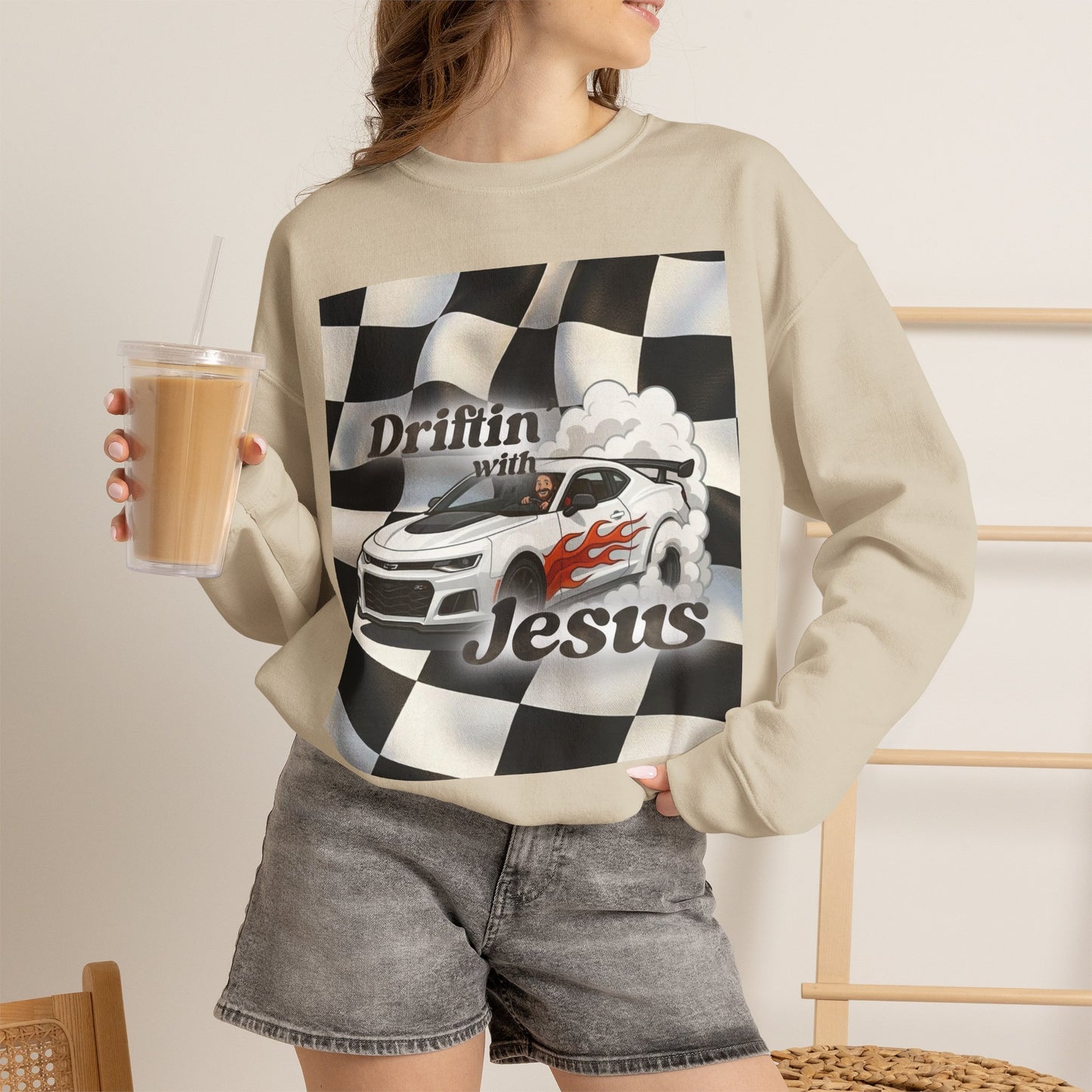 Drifting with Jesus Unisex Heavy Blend™ Crewneck Sweatshirt