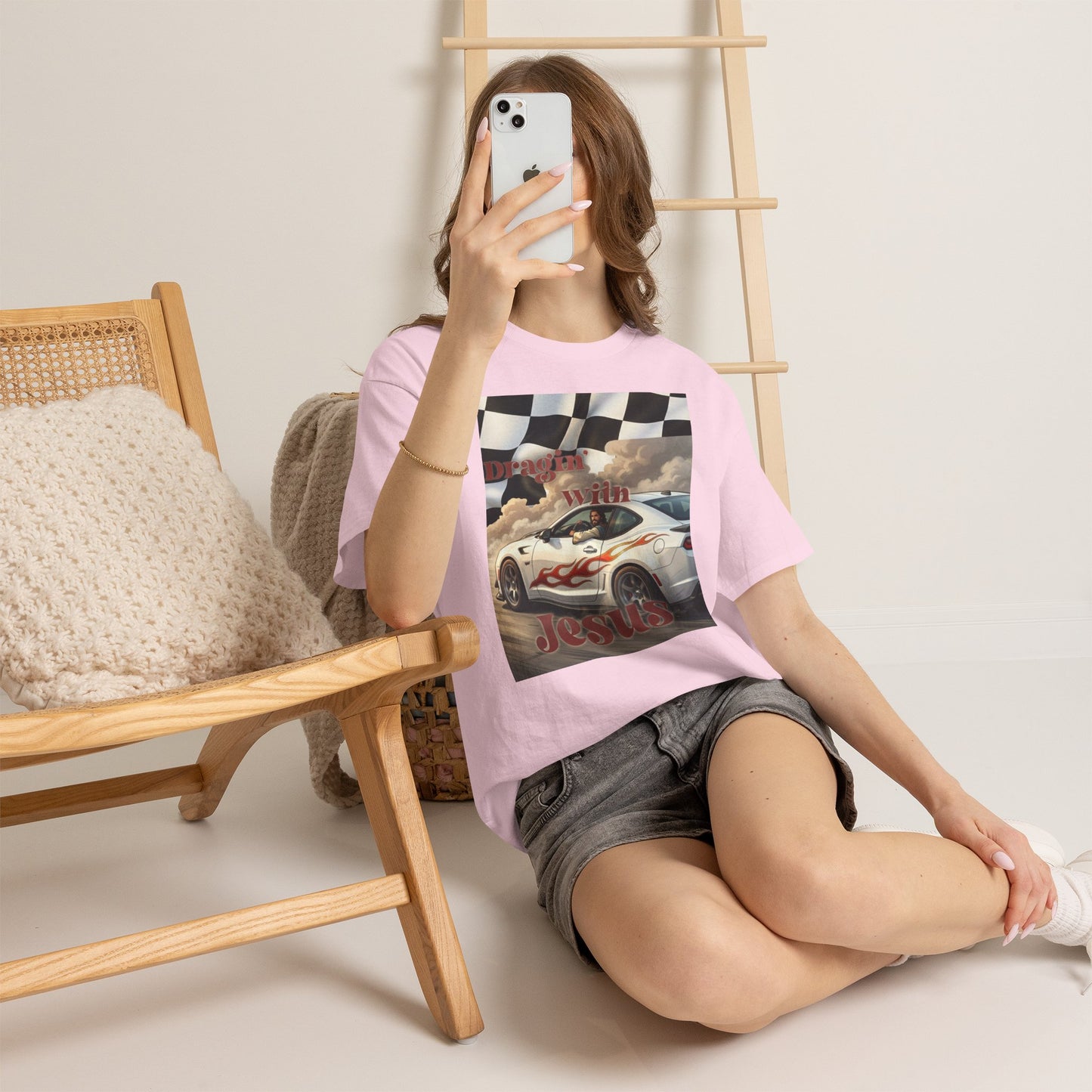 Racing With Jesus T-Shirt — Faith & Speed Graphic Tee