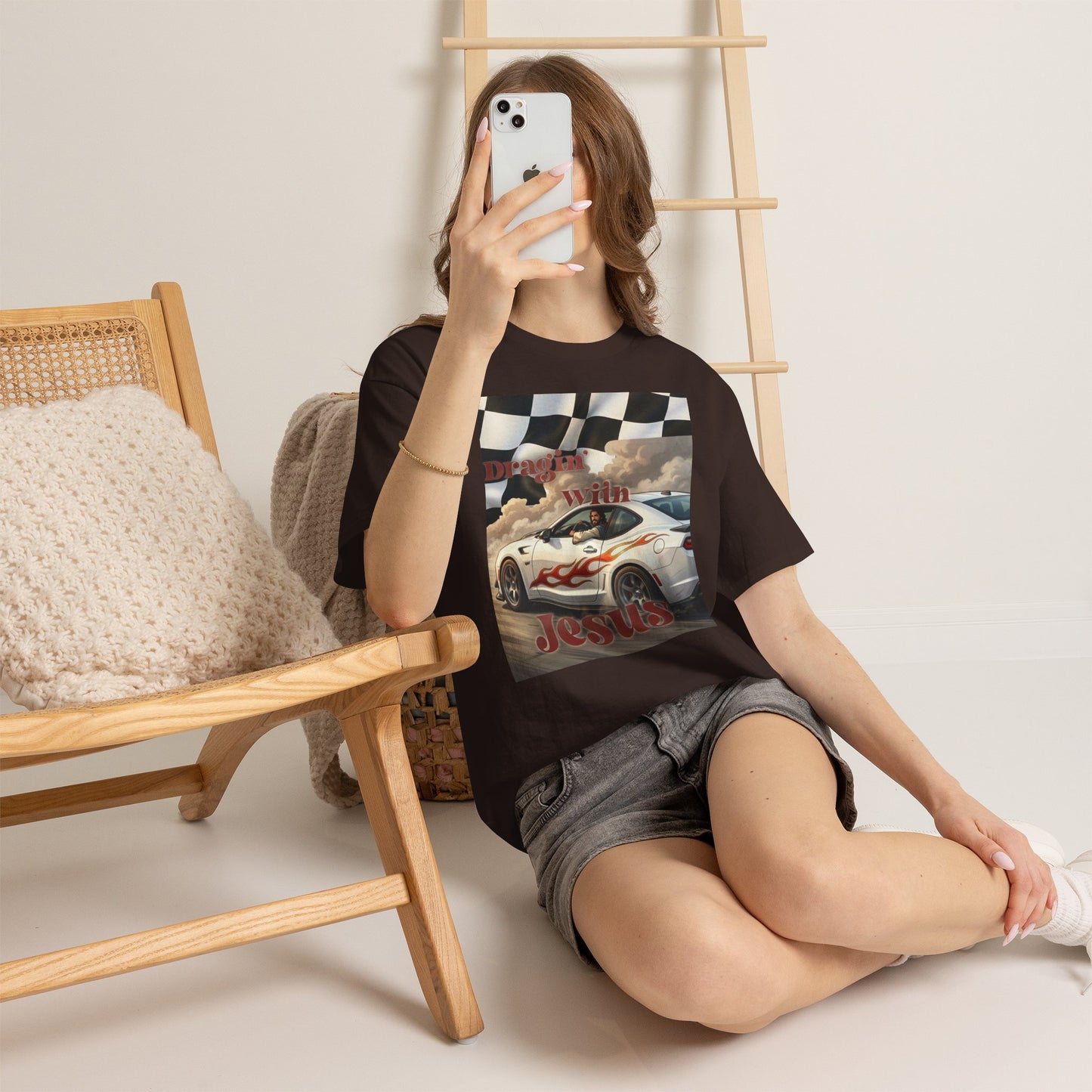 Racing With Jesus T-Shirt — Faith & Speed Graphic Tee