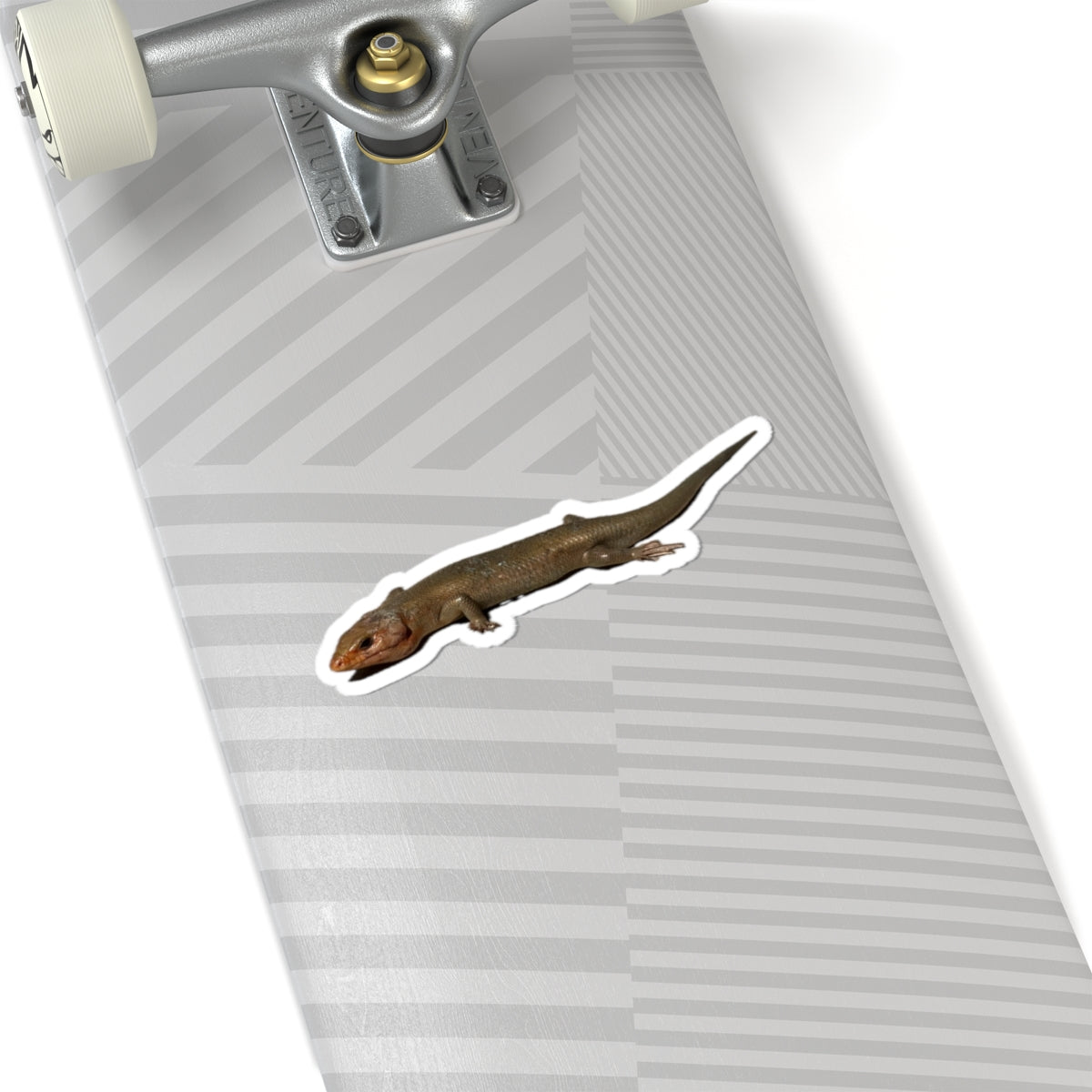 Brown Skink Lizard Kiss-Cut Sticker — Realistic Reptile Laptop Decal
