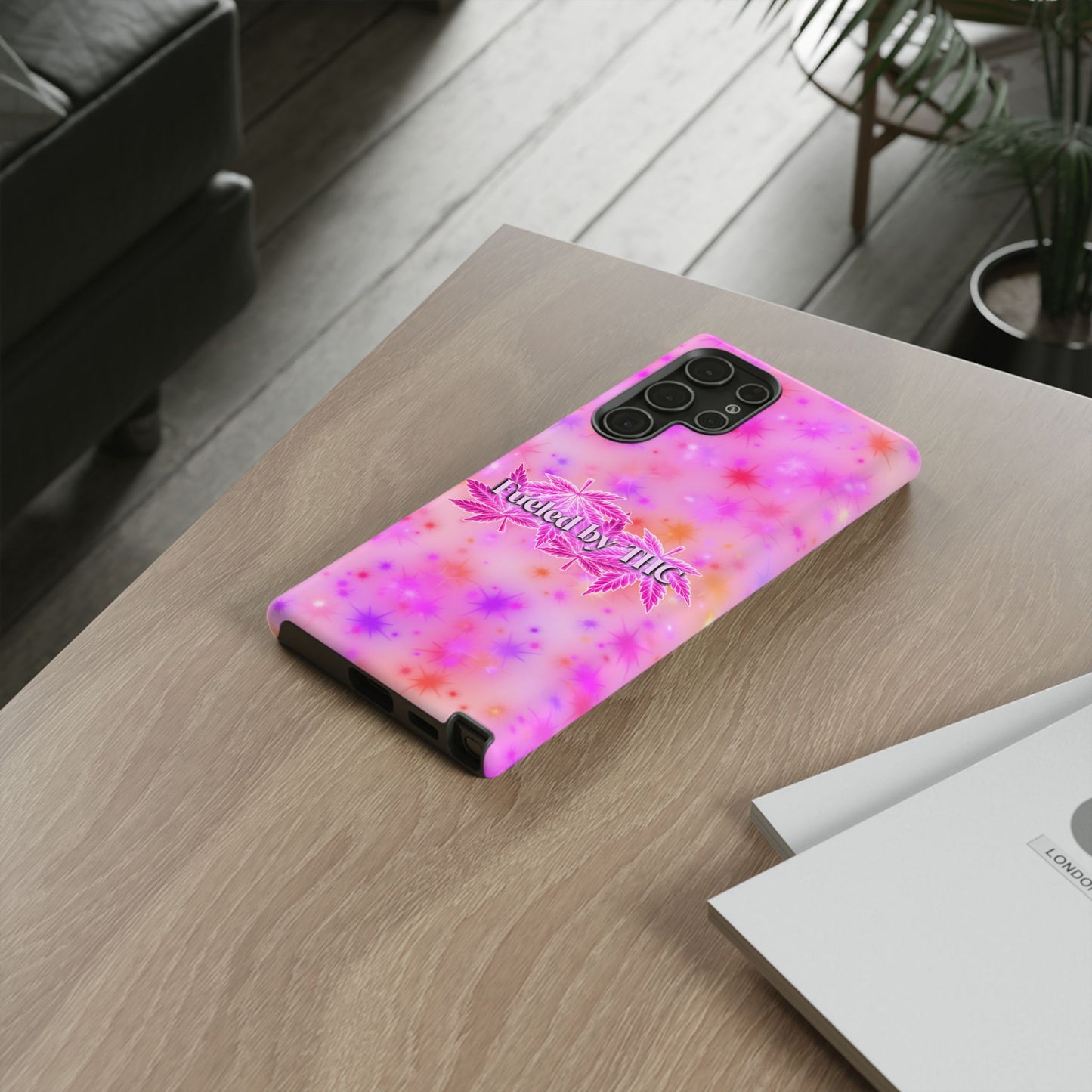 Tough Case — "Fueled by THC" Pink Tie-Dye Phone Cover