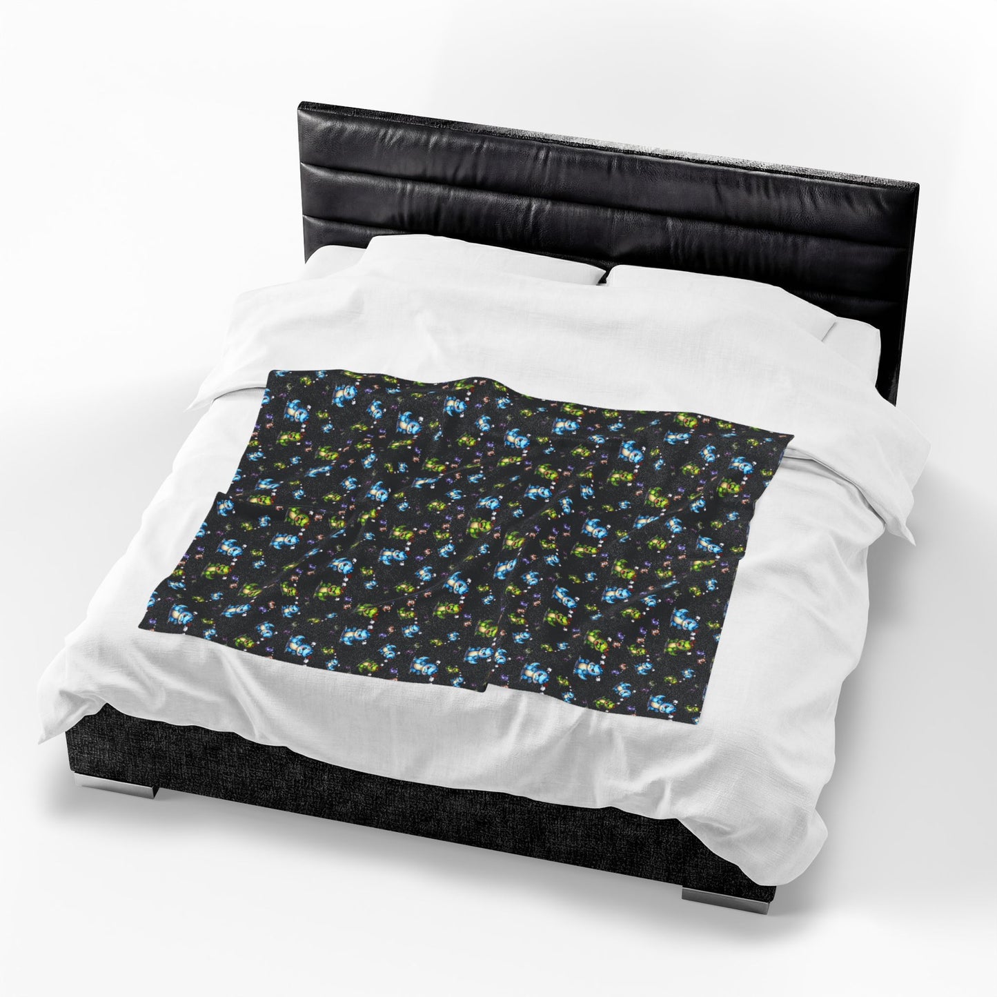 Plush Blanket — Cute Dino Pattern Velveteen Throw