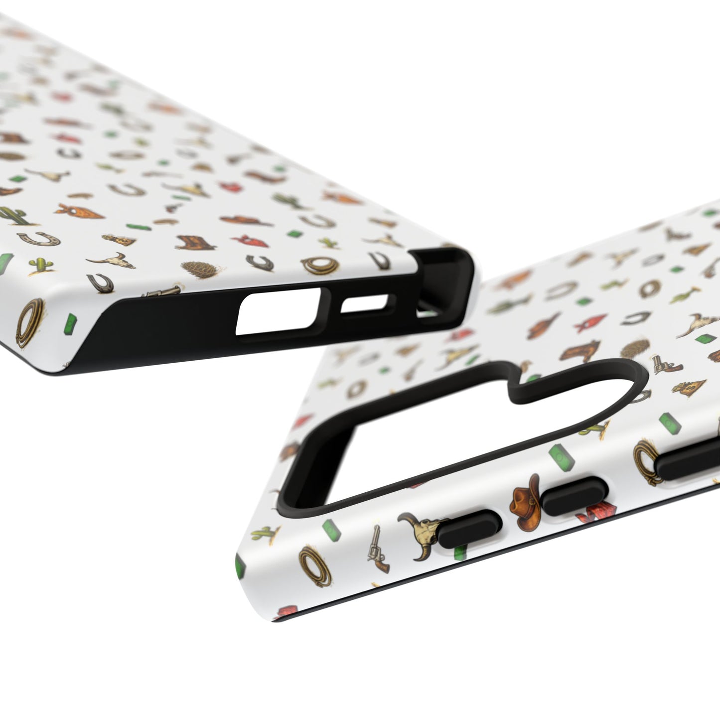 Western Pattern Phone Case — Cowboy Boots, Hats, Horseshoes & Cactus Tough Case