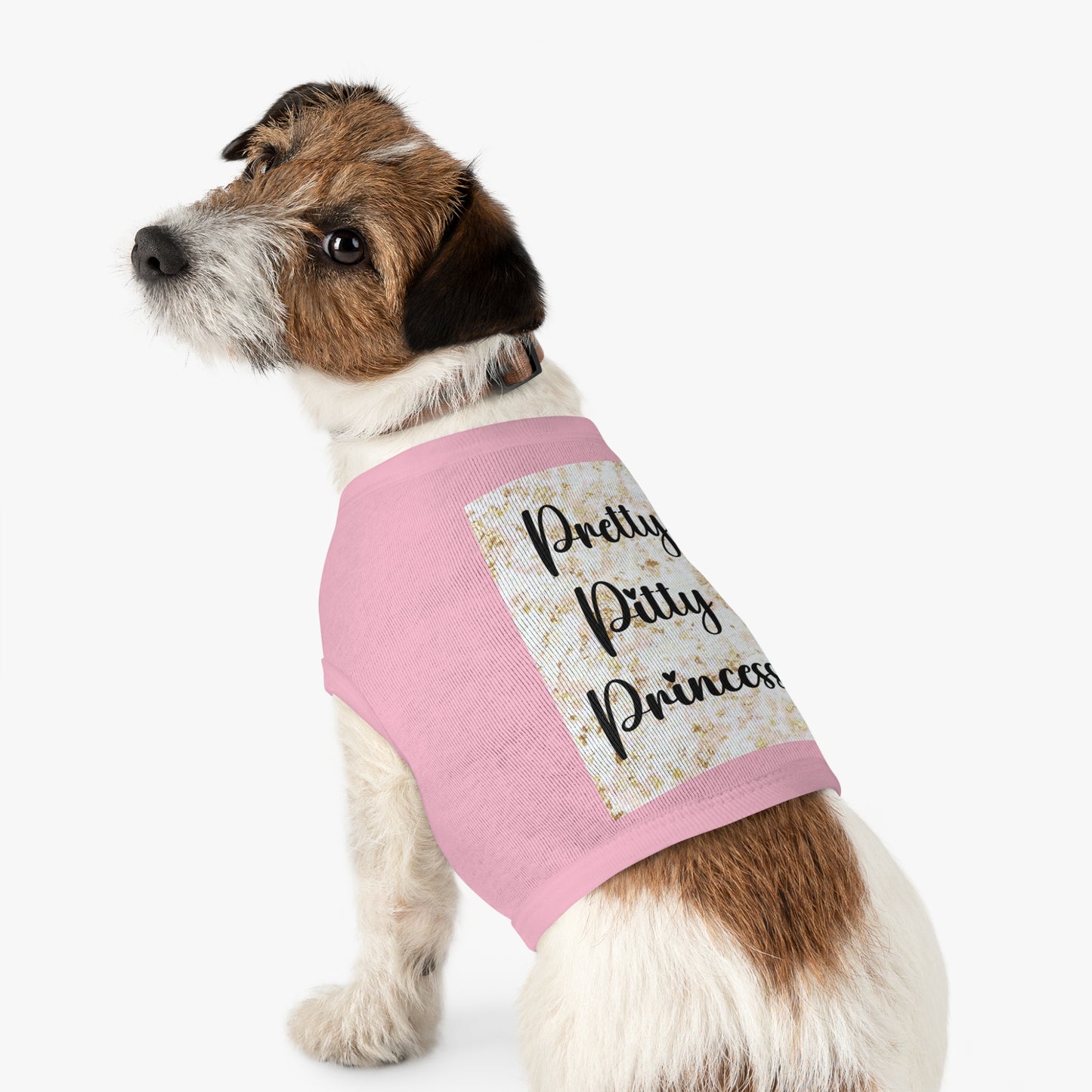 Pet Tank Top — "Pretty Pitty Princess" Cute Sparkle Dog Tank for Small Pits & Pitbull Lovers