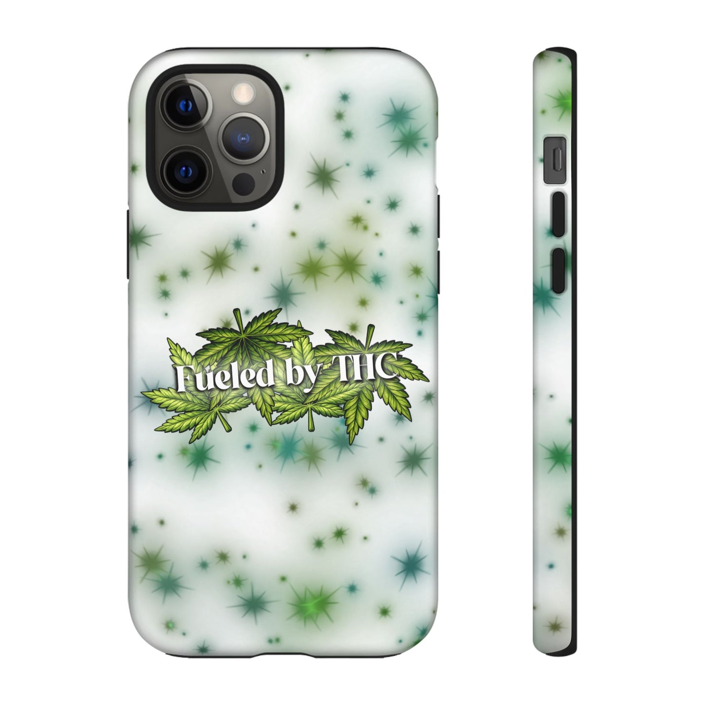 Phone Case — “Fueled by THC” Green Leaf Design