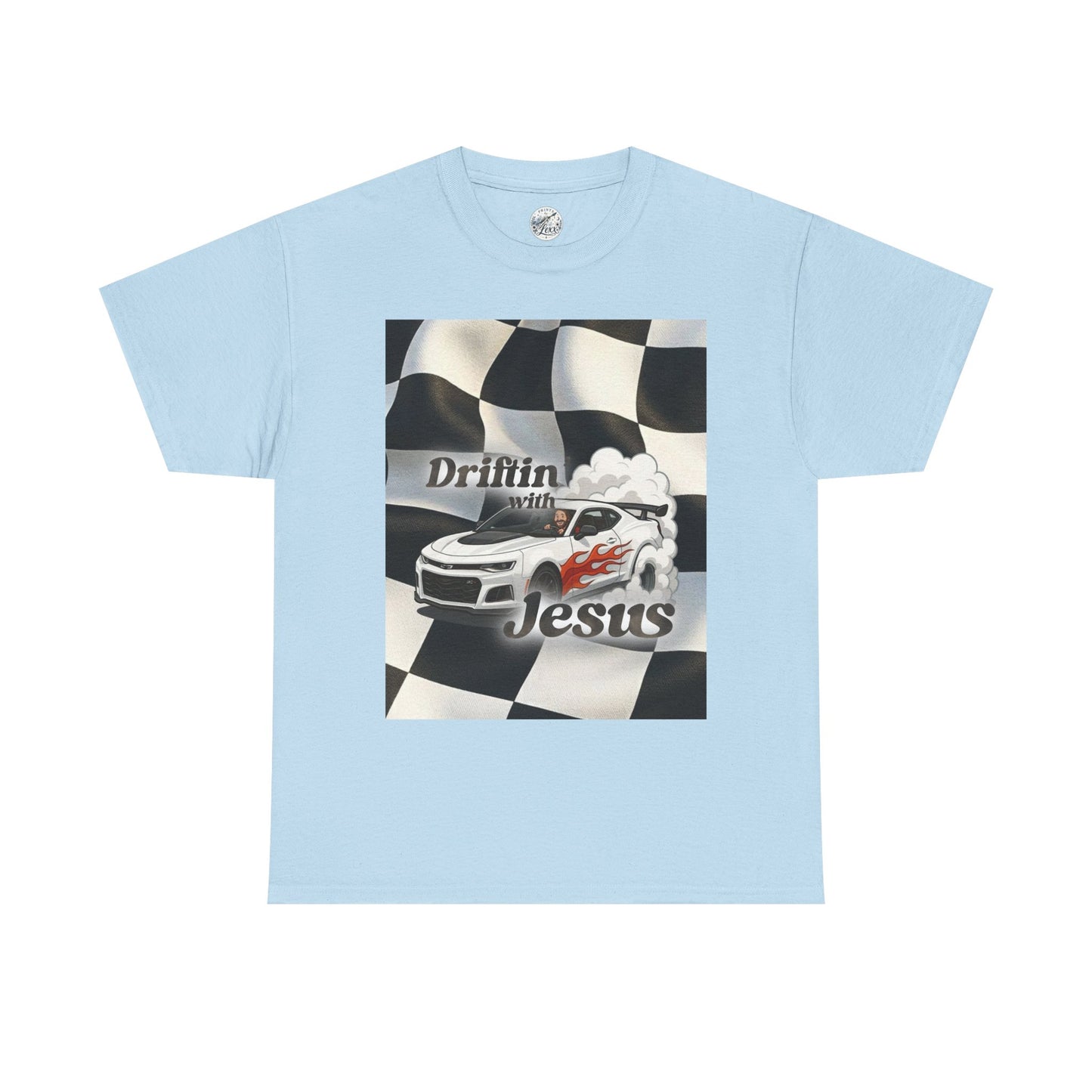 Driftin' with Jesus Tee — Christian Racing Graphic T-Shirt