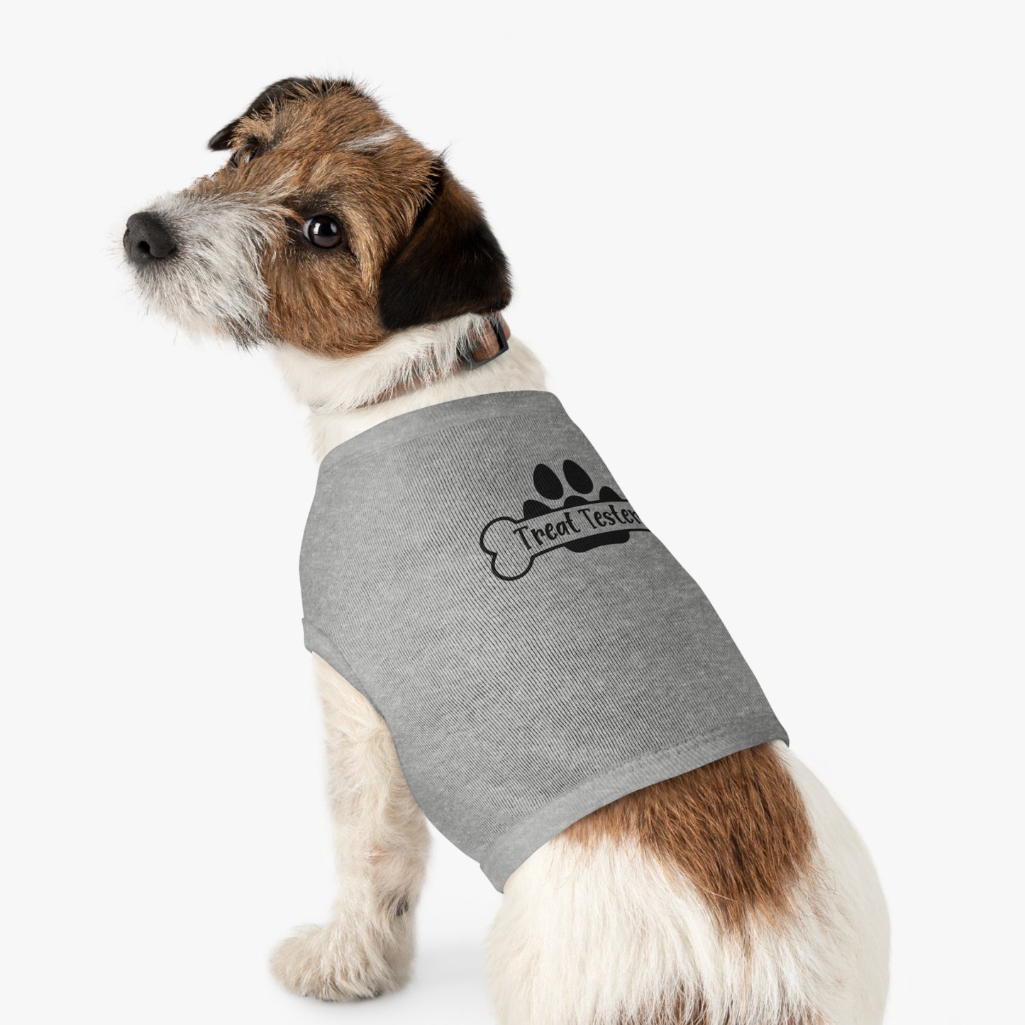 Pet Tank Top - "Treat Tester" Paw Print Bone Dog Shirt