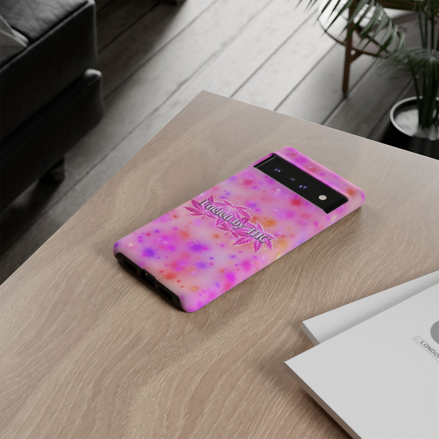 Tough Case — "Fueled by THC" Pink Tie-Dye Phone Cover