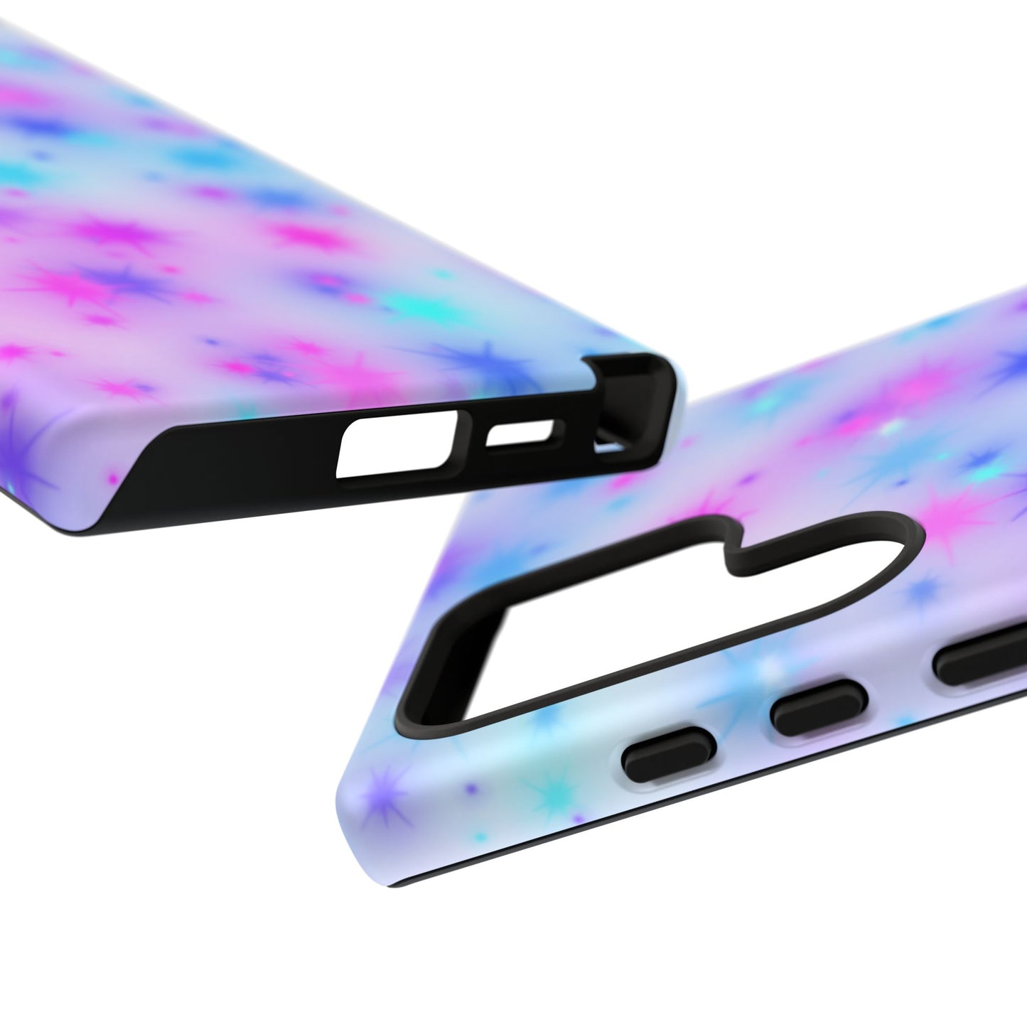 Galaxy Sparkle Tough Phone Case - Pastel Starburst Protective Cover