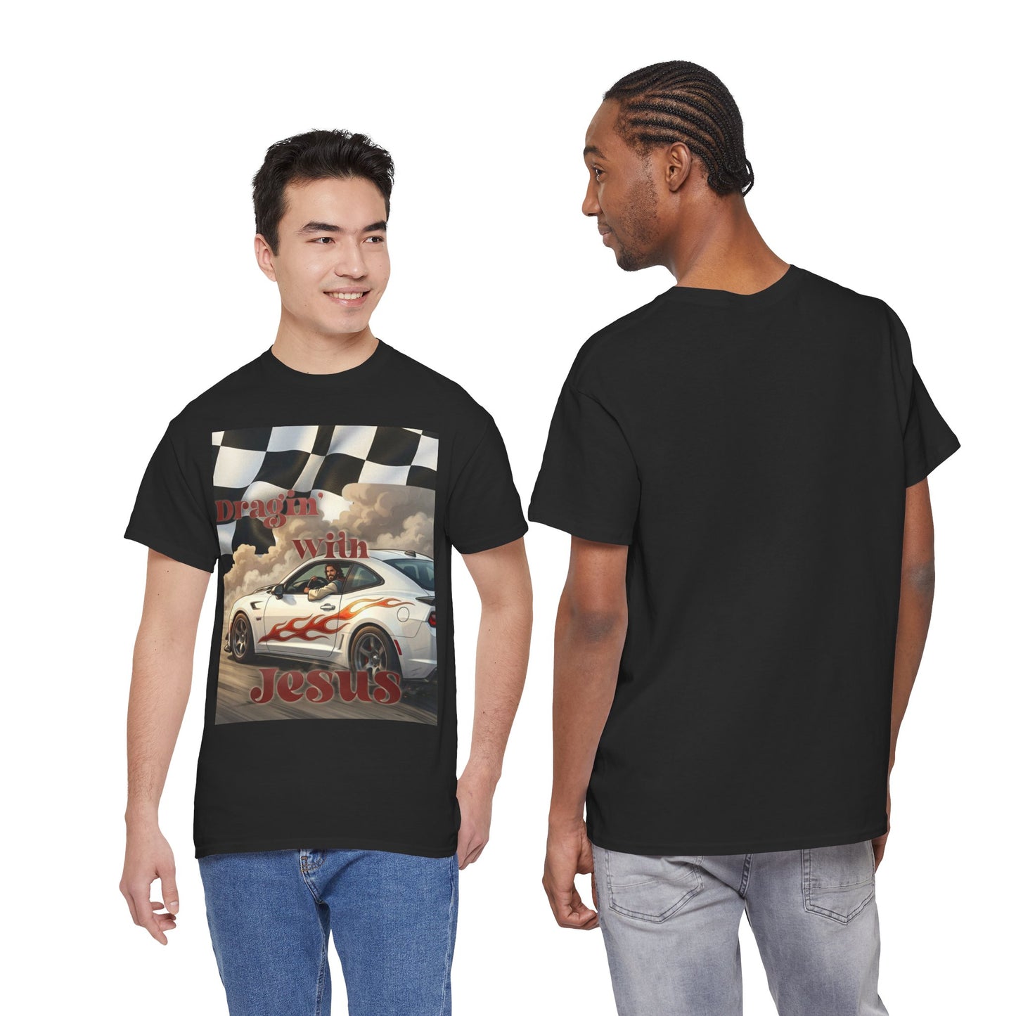 Racing With Jesus T-Shirt — Faith & Speed Graphic Tee