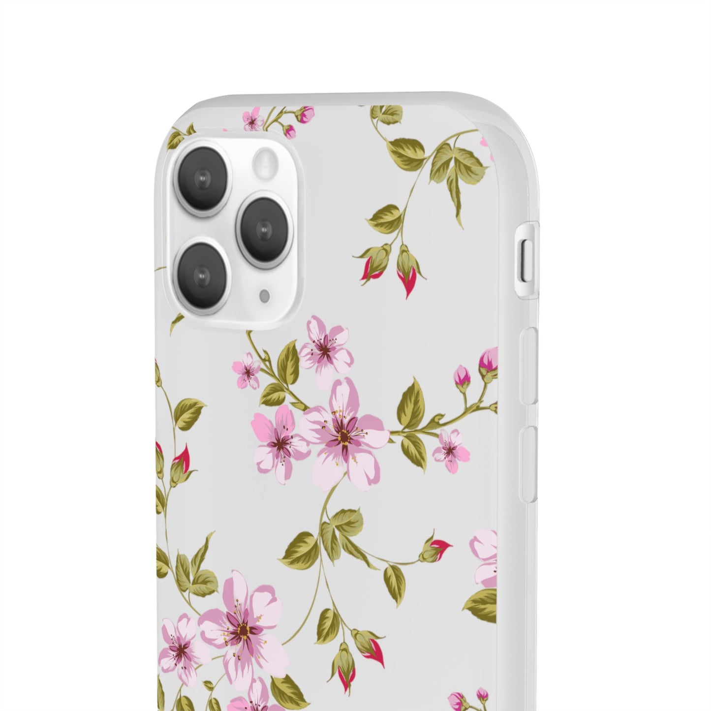 Floral Pink Blossom Flexi Case — Slim Protective Phone Case with Watercolor Cherry Blossom Design