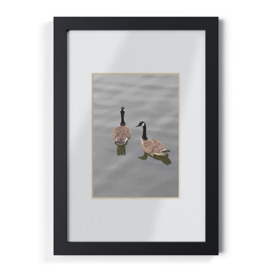 Black Framed Goose Photo Print — Minimal Wildlife Wall Art